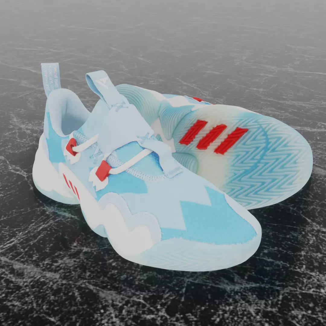 ADIDAS TRAE YOUNG 1 3D SHOES Low-poly 3D model
