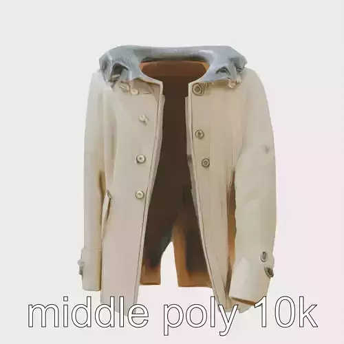 Vintage Fur-Lined Coat 3D Model Pack