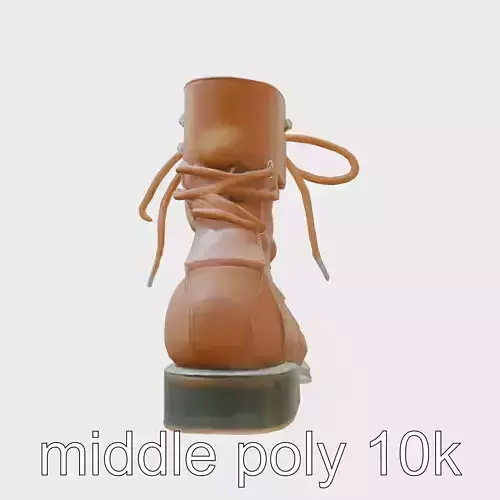 Rustic Leather Boots Detailed Model Pack