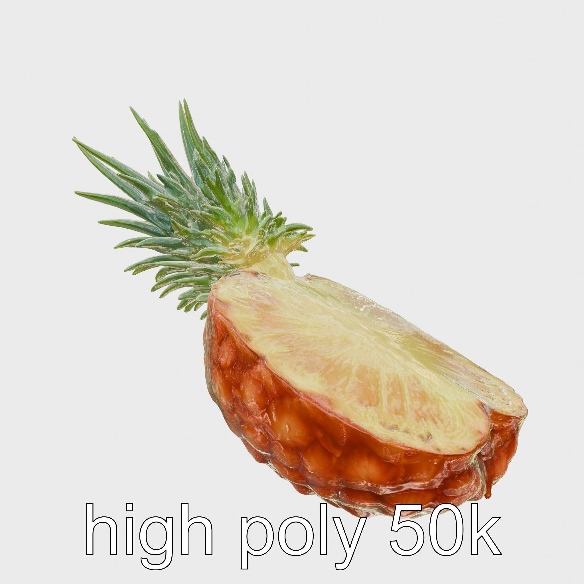 Exotic Pineapple Slice 3D model pack Low-poly 3D model_14