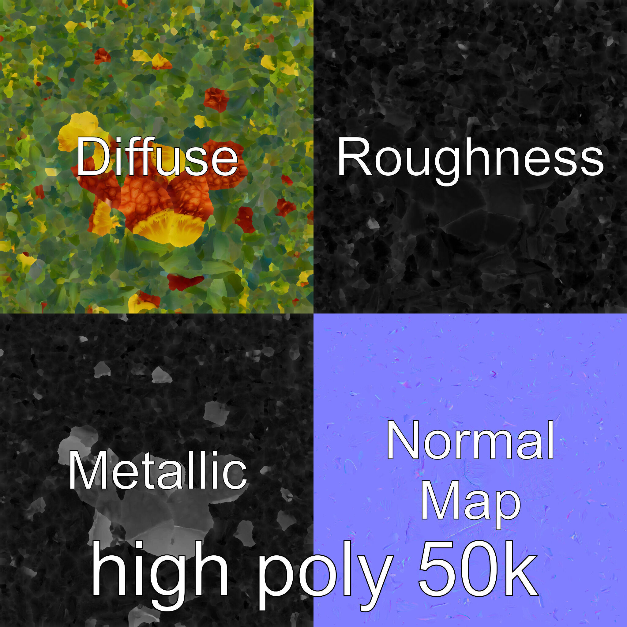 Exotic Pineapple Slice 3D model pack Low-poly 3D model_26