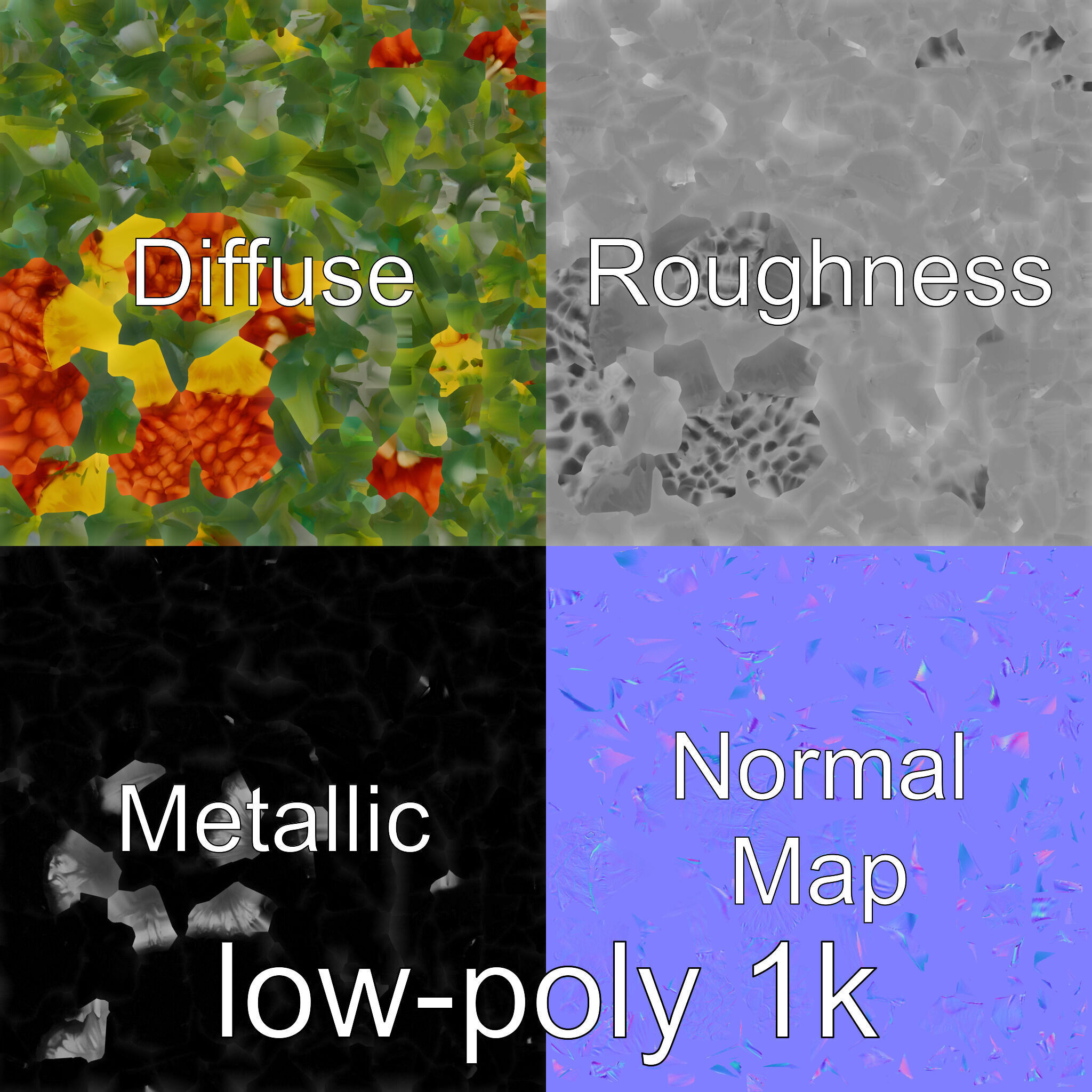 Exotic Pineapple Slice 3D model pack Low-poly 3D model_4