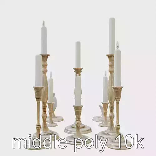 Elegant Candelabra Collection model pack Low-poly 3D model