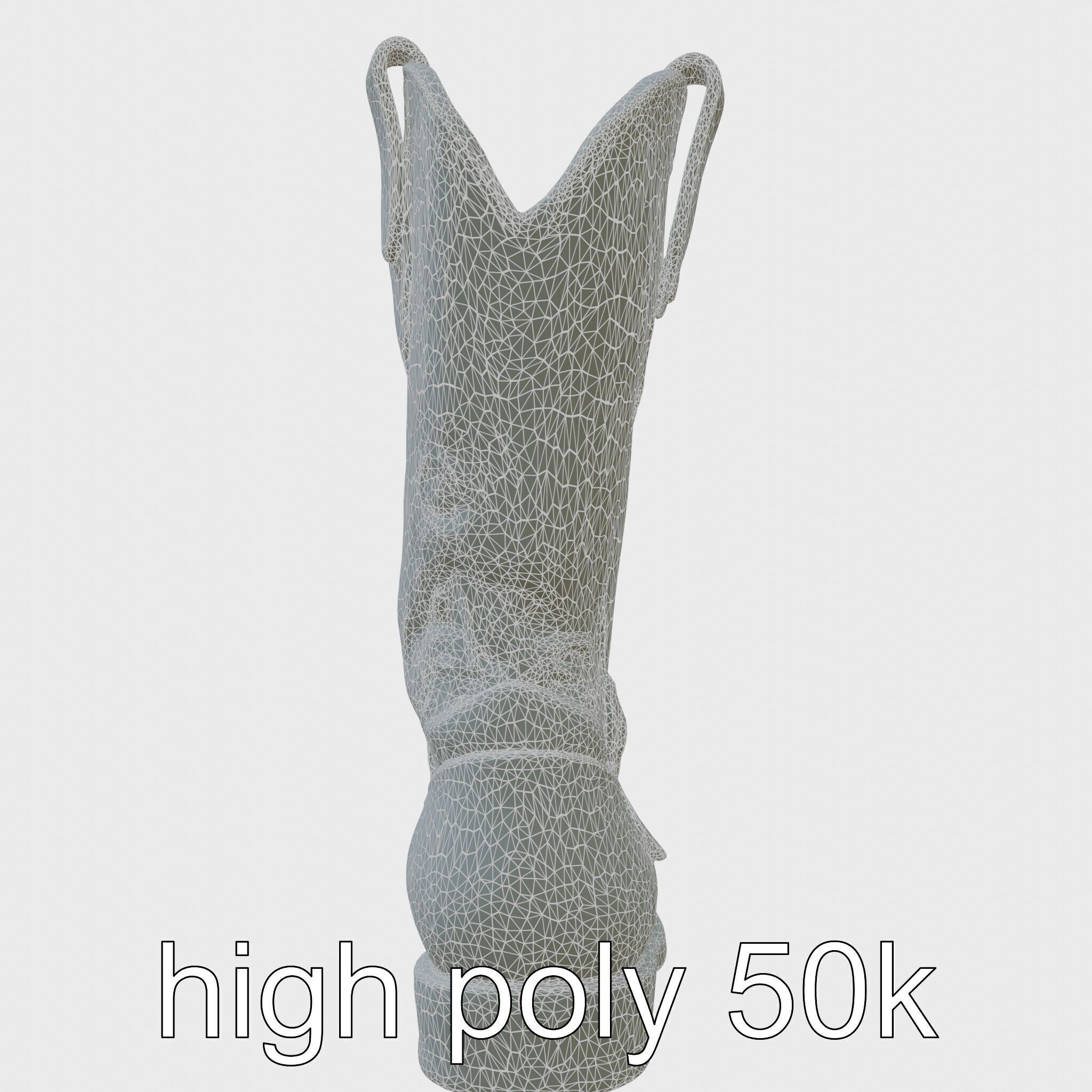 Vintage Cowboy Boots Intricate Stitching Model Pack Low-poly 3D model_8