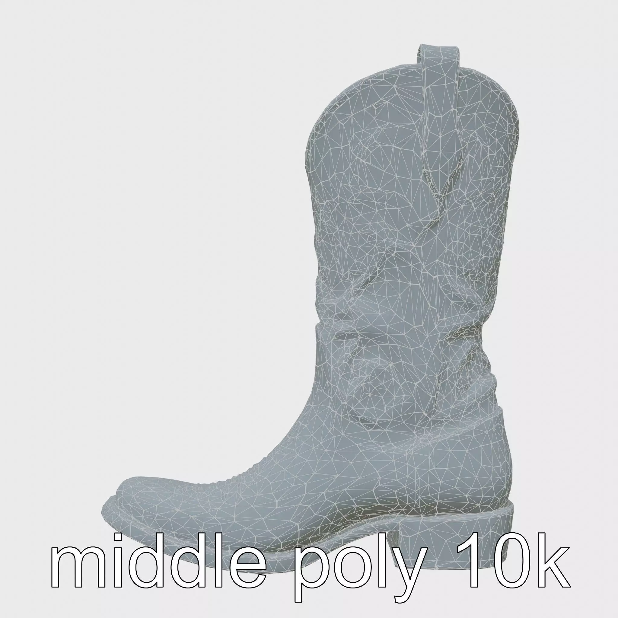 Vintage Cowboy Boots Intricate Stitching Model Pack Low-poly 3D model_0