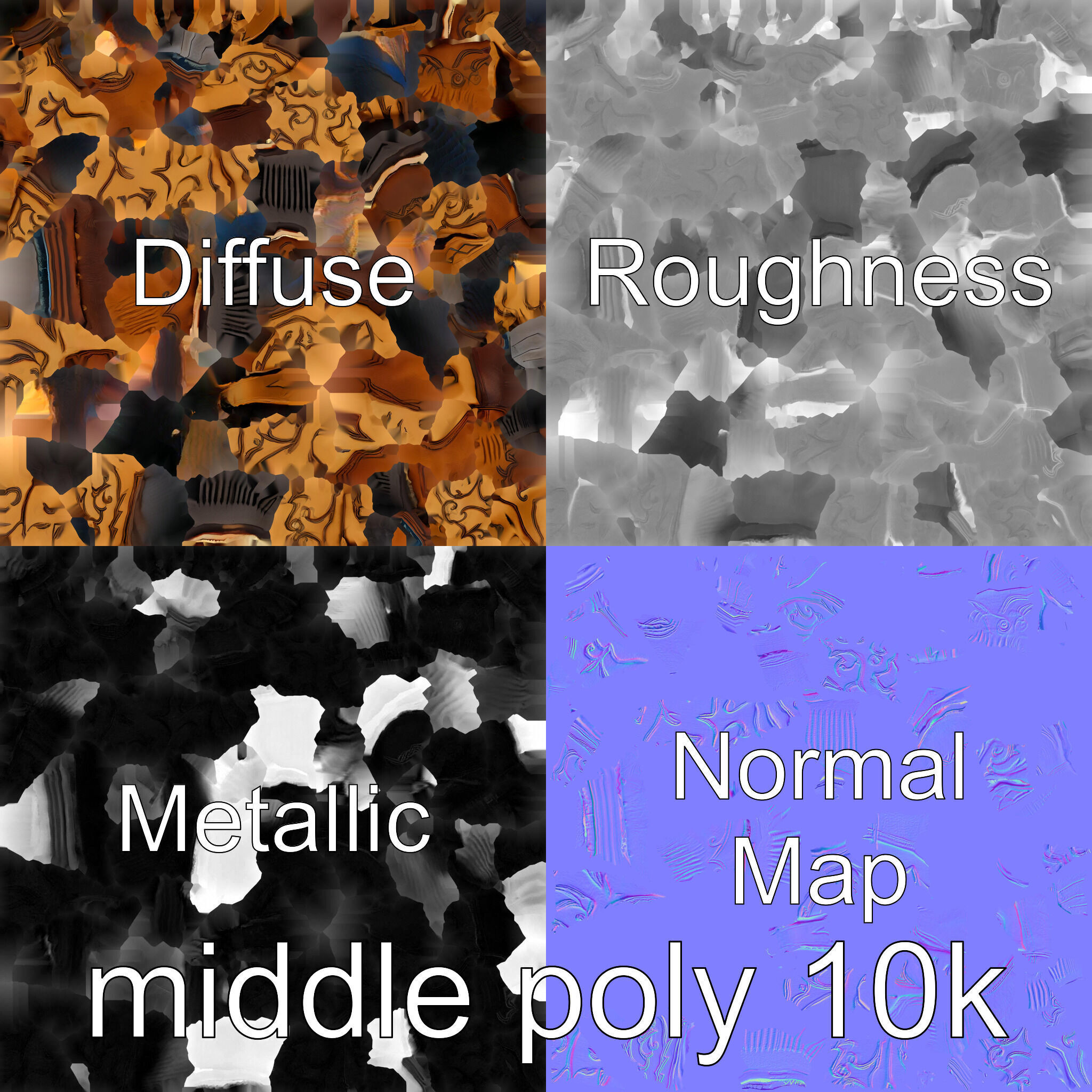 Vintage Cowboy Boots Intricate Stitching Model Pack Low-poly 3D model_27