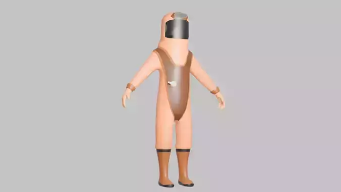 LOW POLY CHARACTER SCI FI CLOTH  Low-poly 3D model