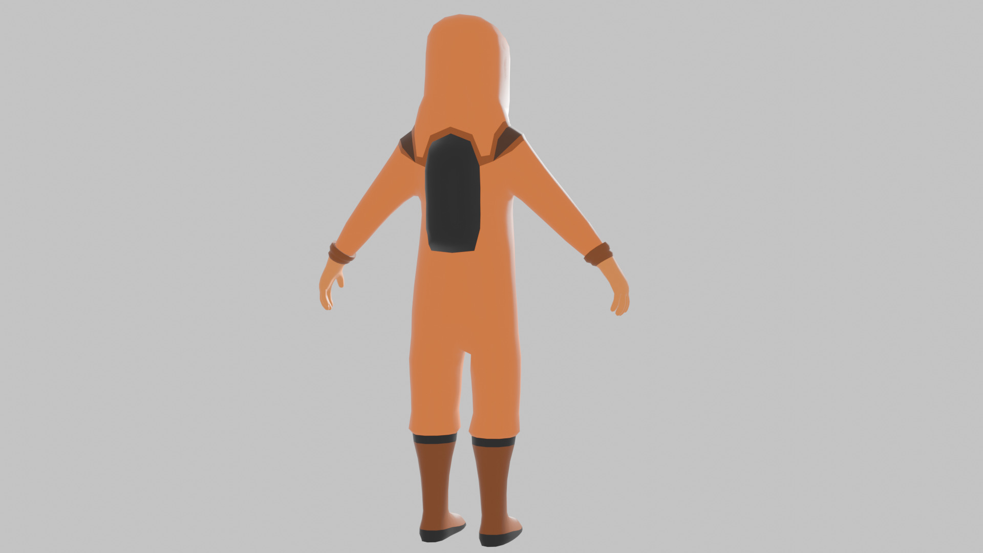 LOW POLY CHARACTER SCI FI CLOTH  Low-poly 3D model_2