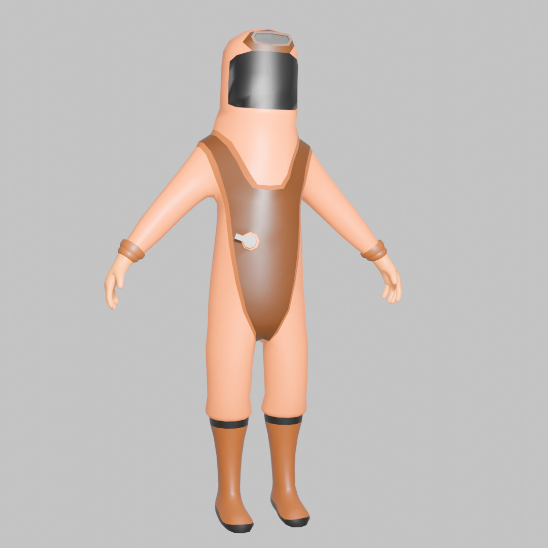 LOW POLY CHARACTER SCI FI CLOTH  Low-poly 3D model_3