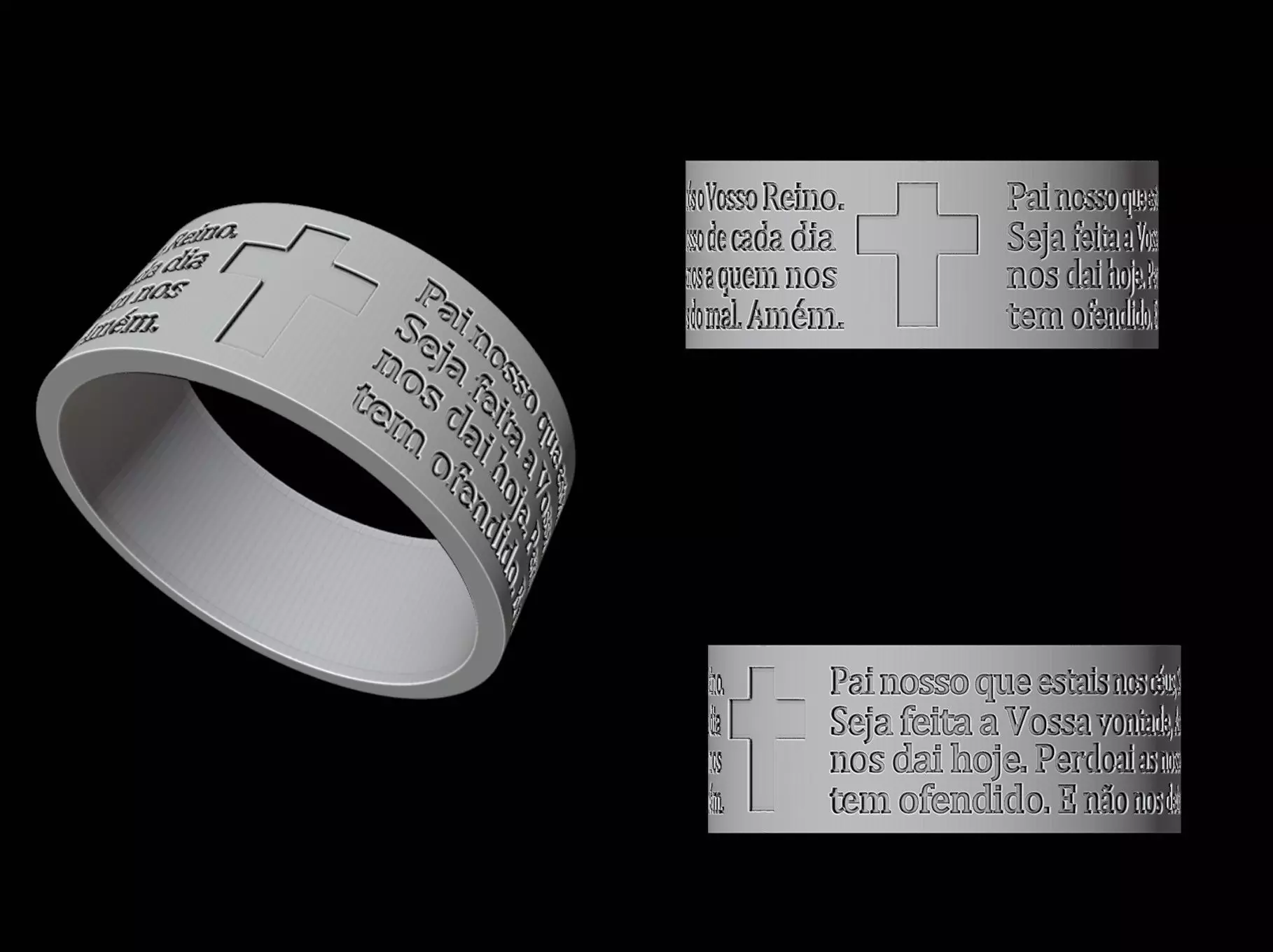 Our Father Ring - Anel Pai Nosso 3D print model
