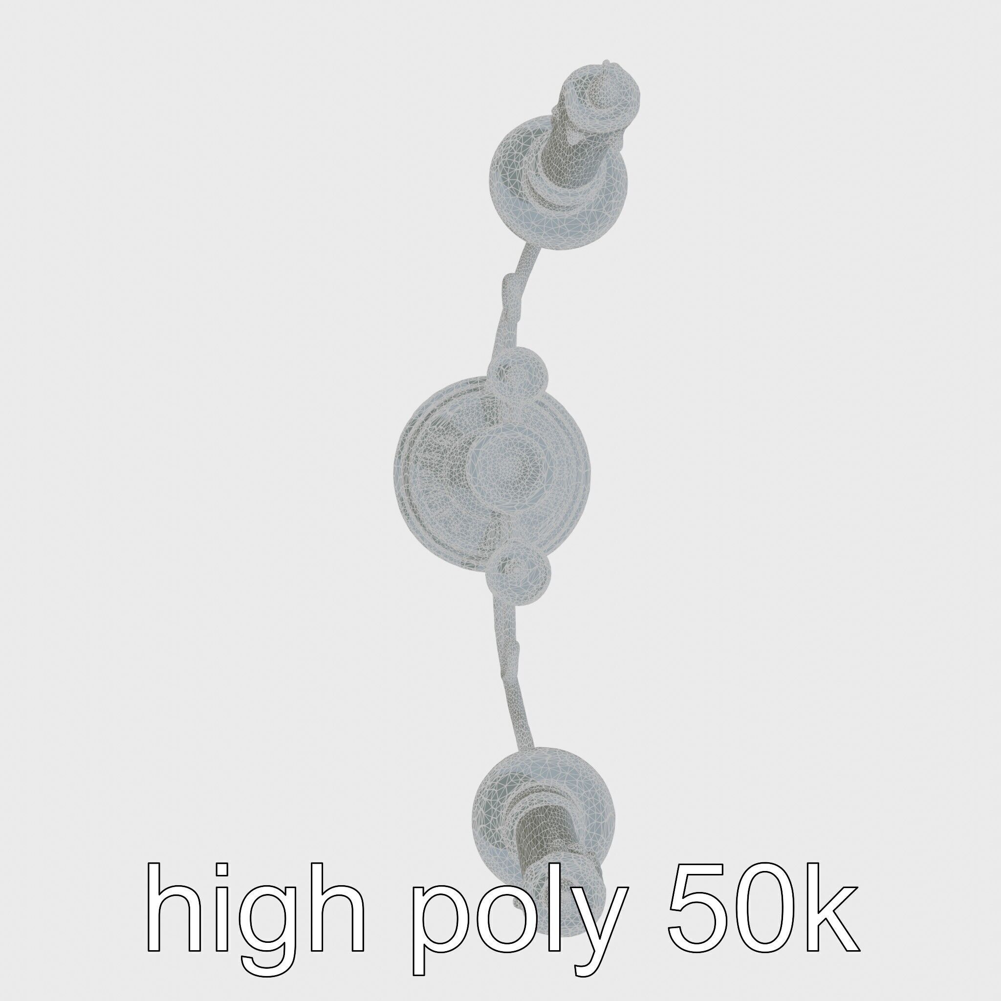 Antique Iron Candelabra Weathered Finish model pack Low-poly 3D model_21