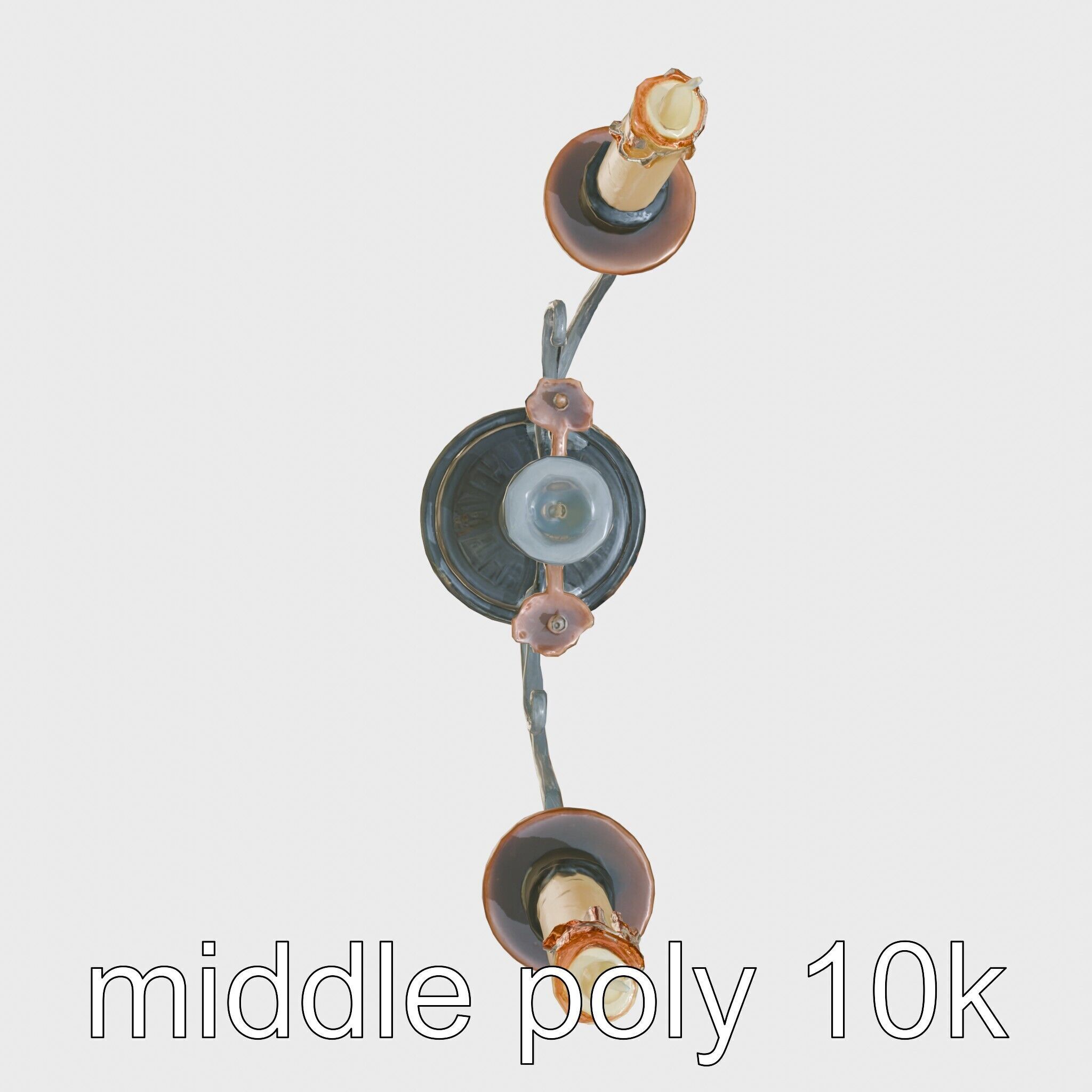 Antique Iron Candelabra Weathered Finish model pack Low-poly 3D model_30