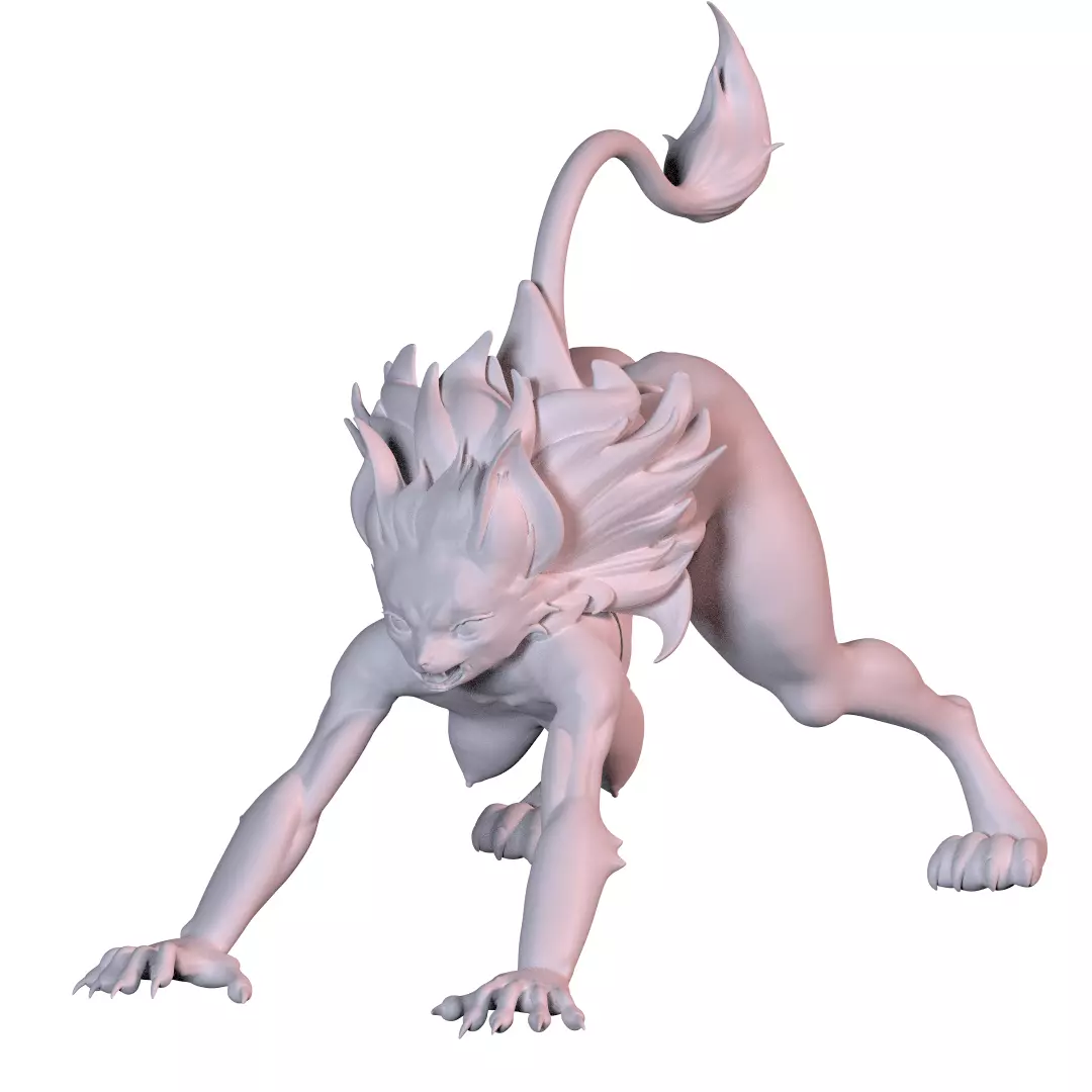 furry Belladonna pose 2 3D print model_0