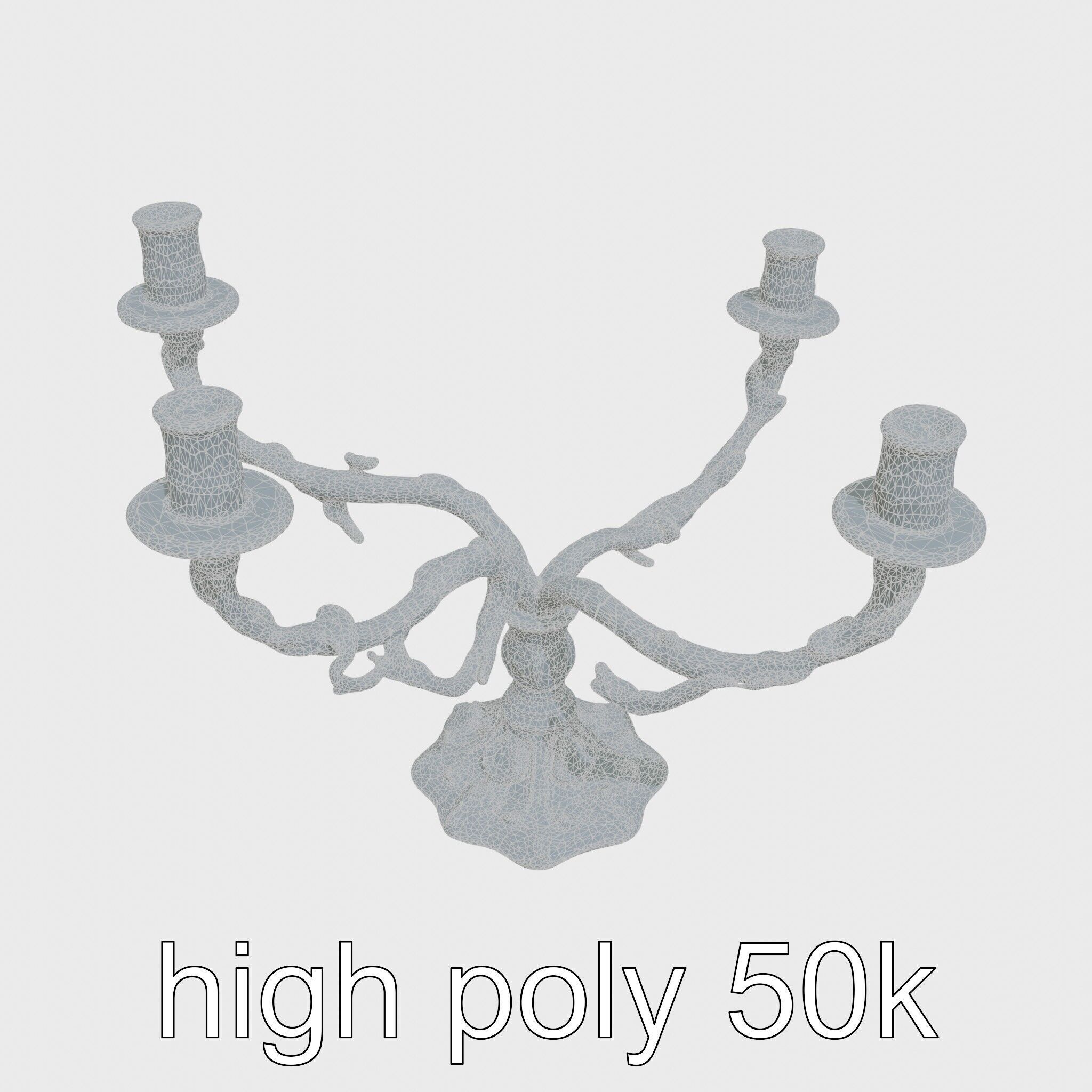 Mystical Candelabra with Twisted Arms model pack Low-poly 3D model_31
