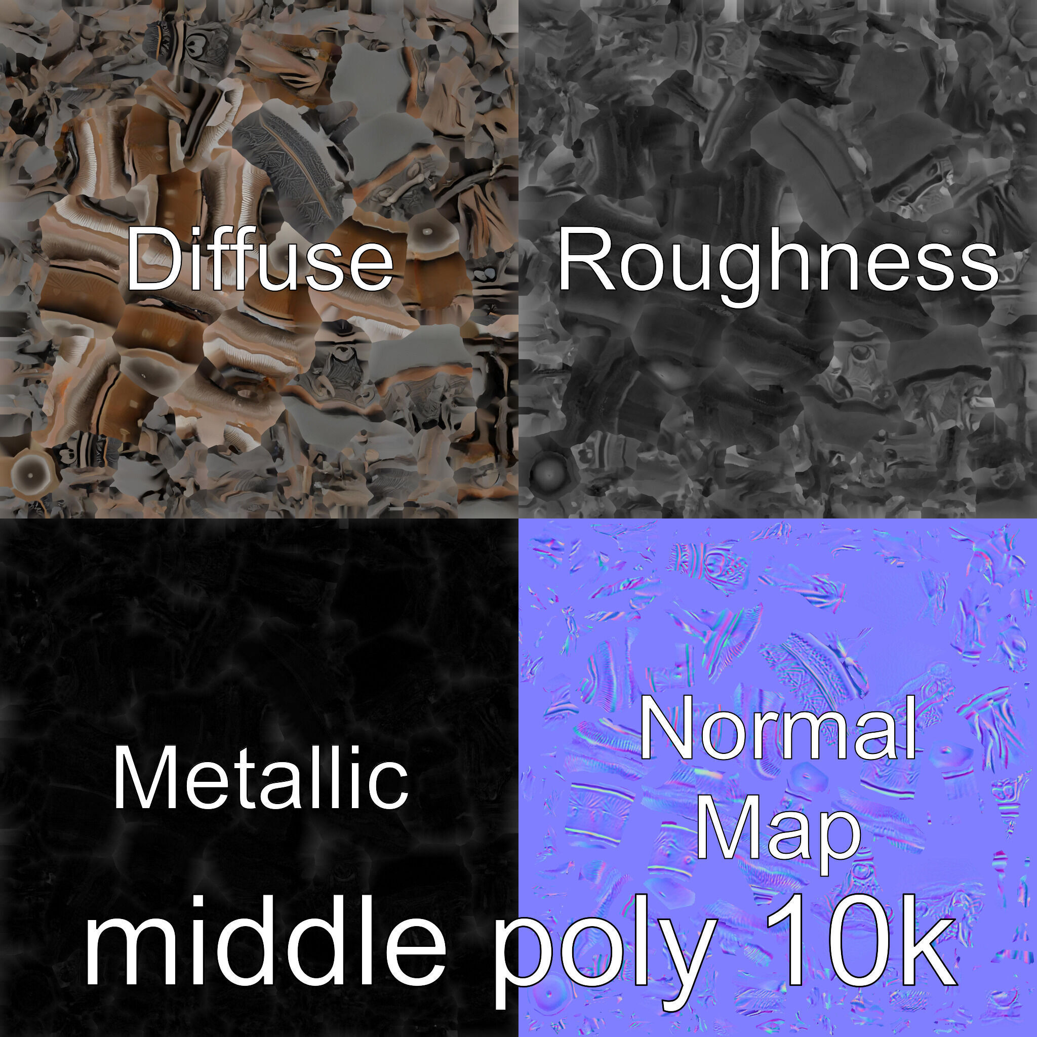 Mystical Candelabra with Twisted Arms model pack Low-poly 3D model_30