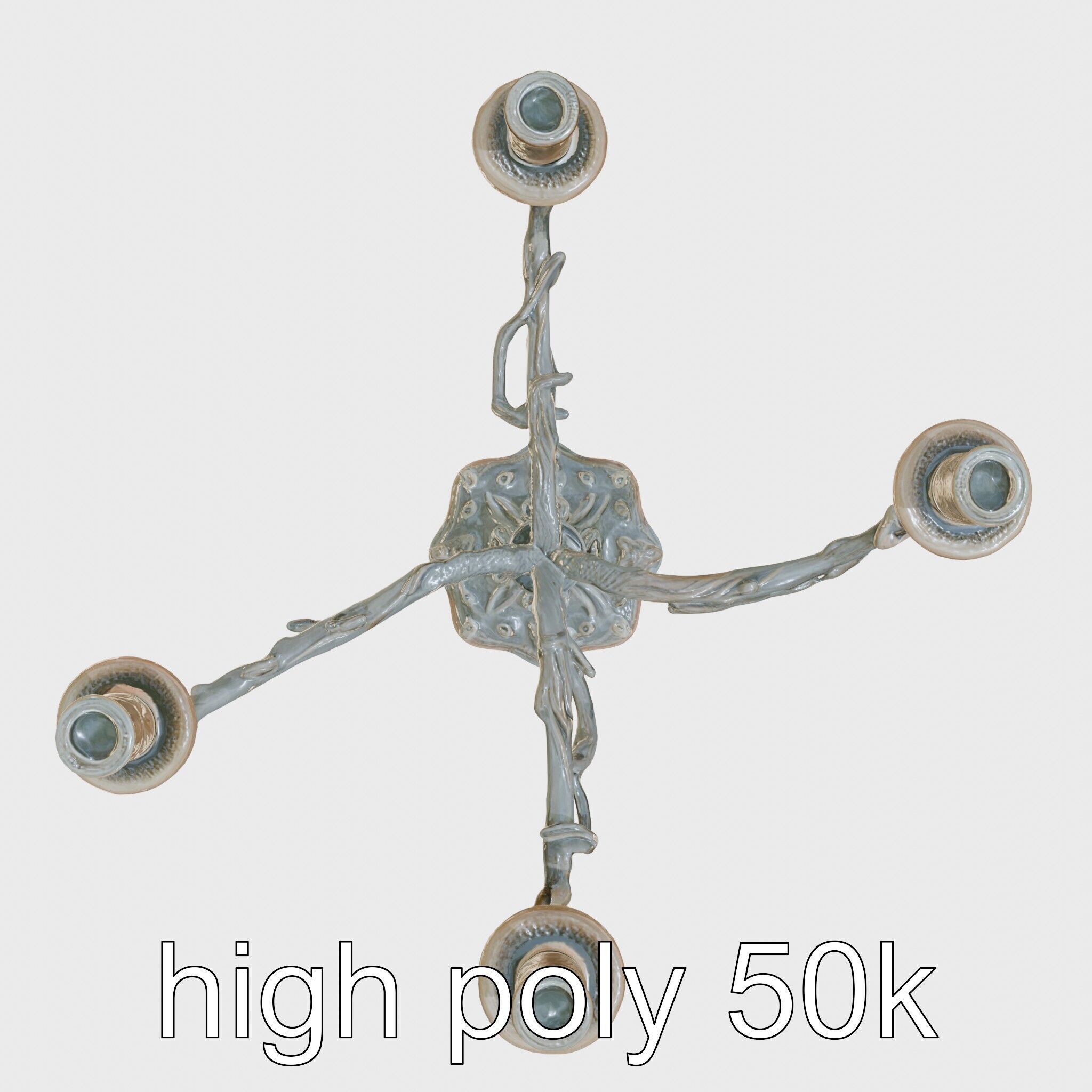 Mystical Candelabra with Twisted Arms model pack Low-poly 3D model_22