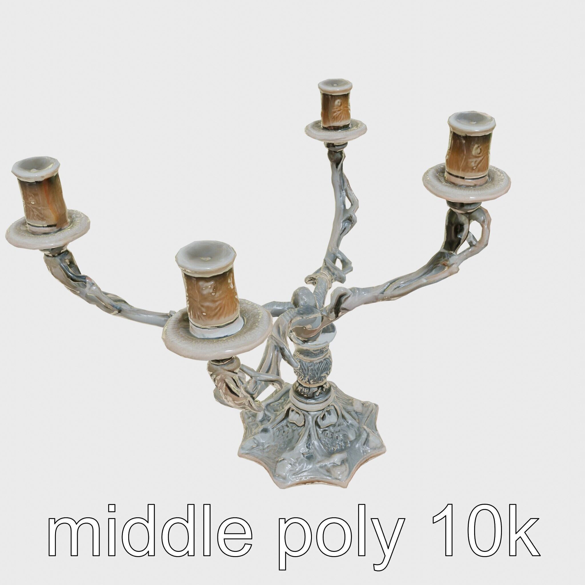 Mystical Candelabra with Twisted Arms model pack Low-poly 3D model_12