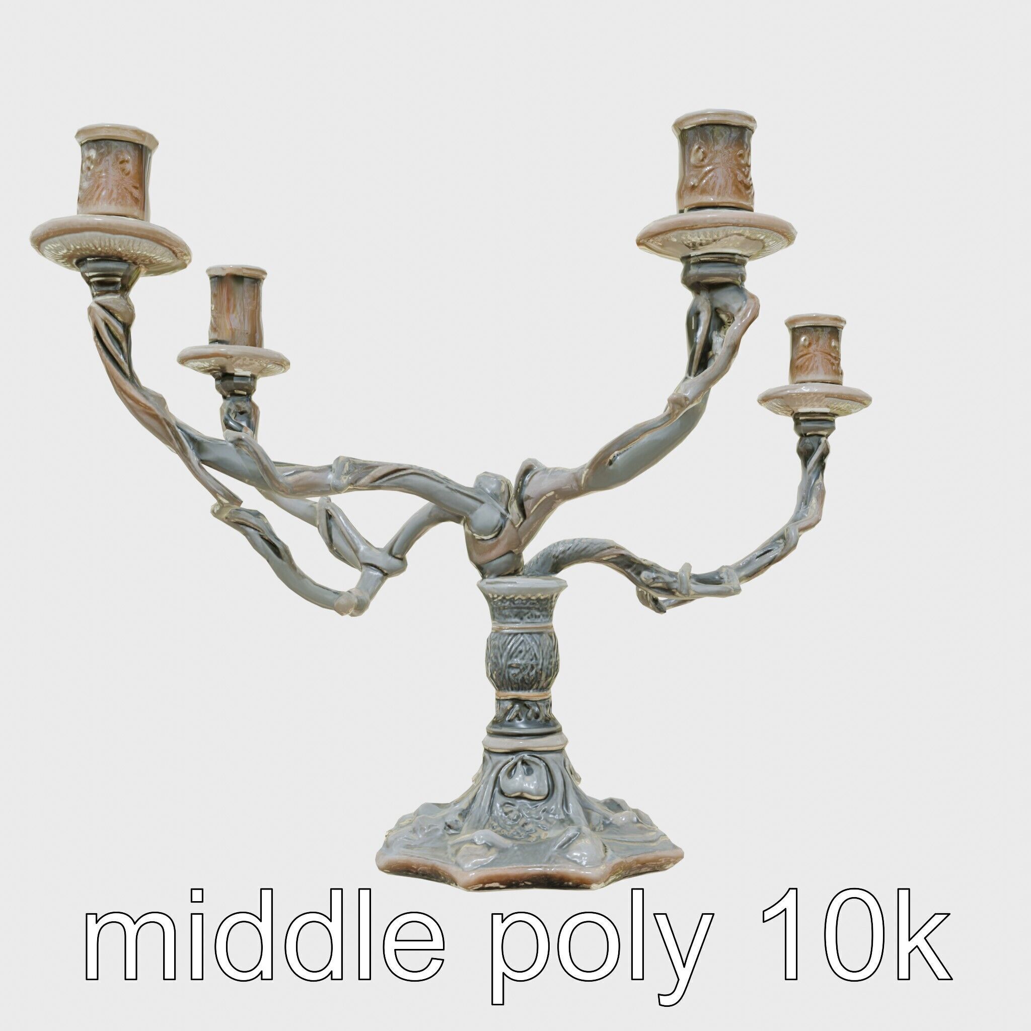 Mystical Candelabra with Twisted Arms model pack Low-poly 3D model_17