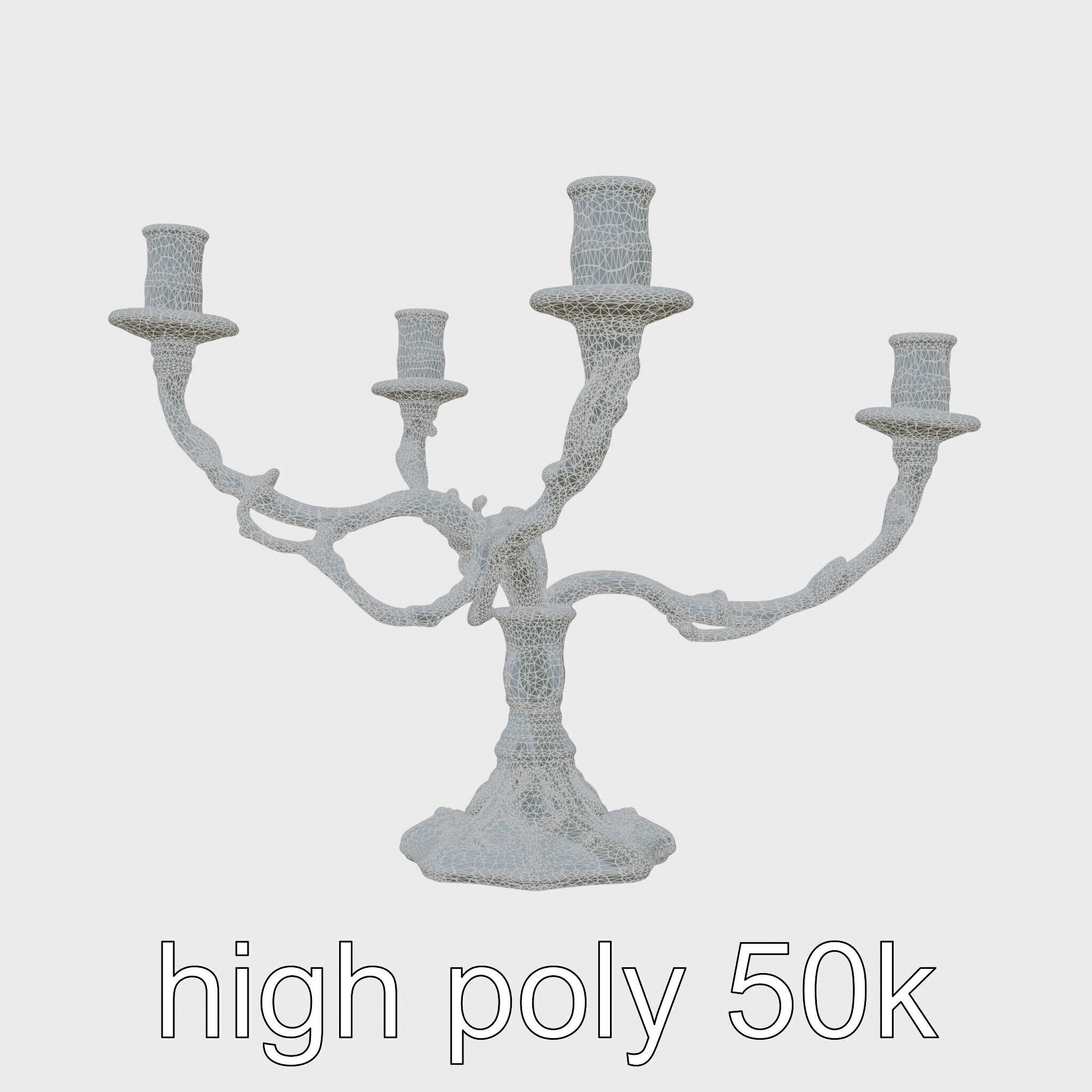 Mystical Candelabra with Twisted Arms model pack Low-poly 3D model_25