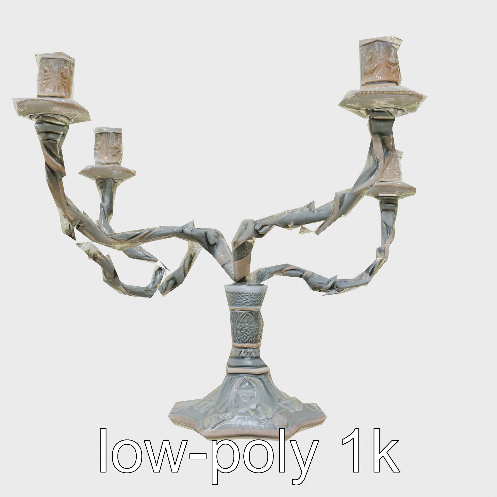 Mystical Candelabra with Twisted Arms model pack Low-poly 3D model_19