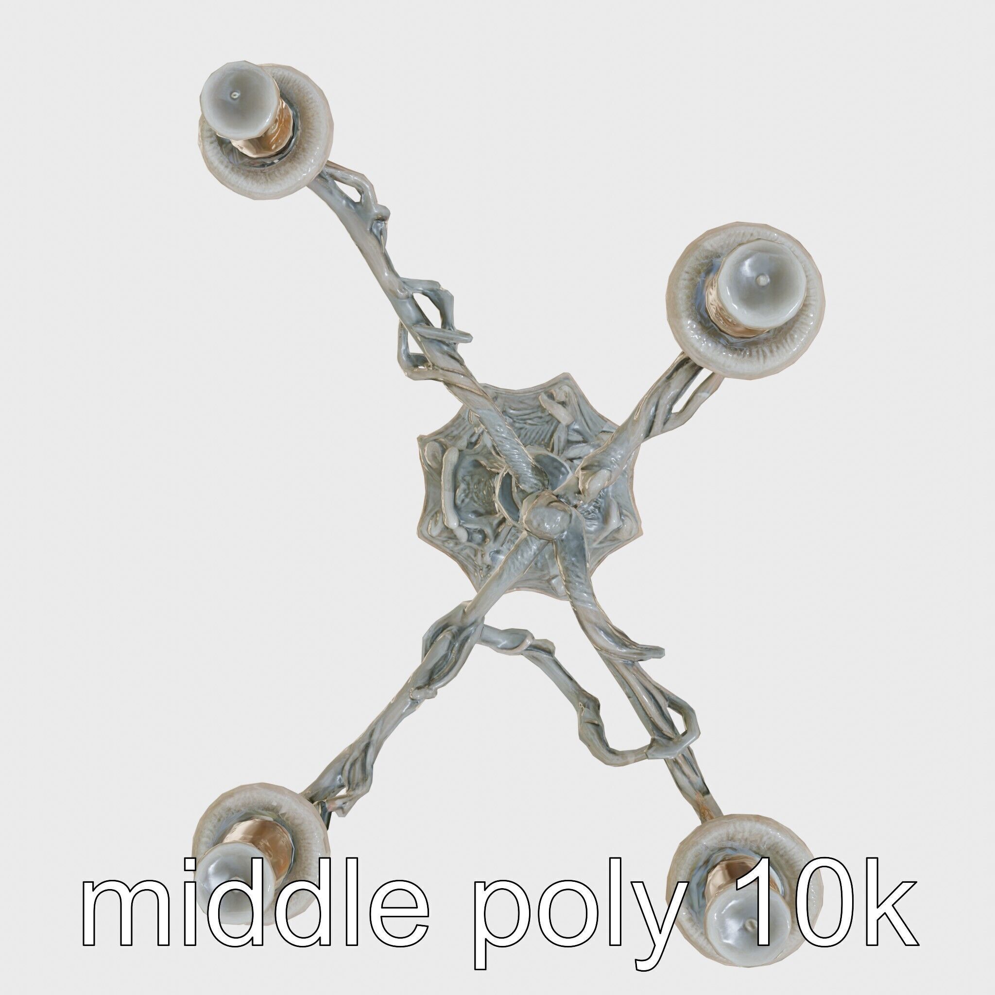 Mystical Candelabra with Twisted Arms model pack Low-poly 3D model_28