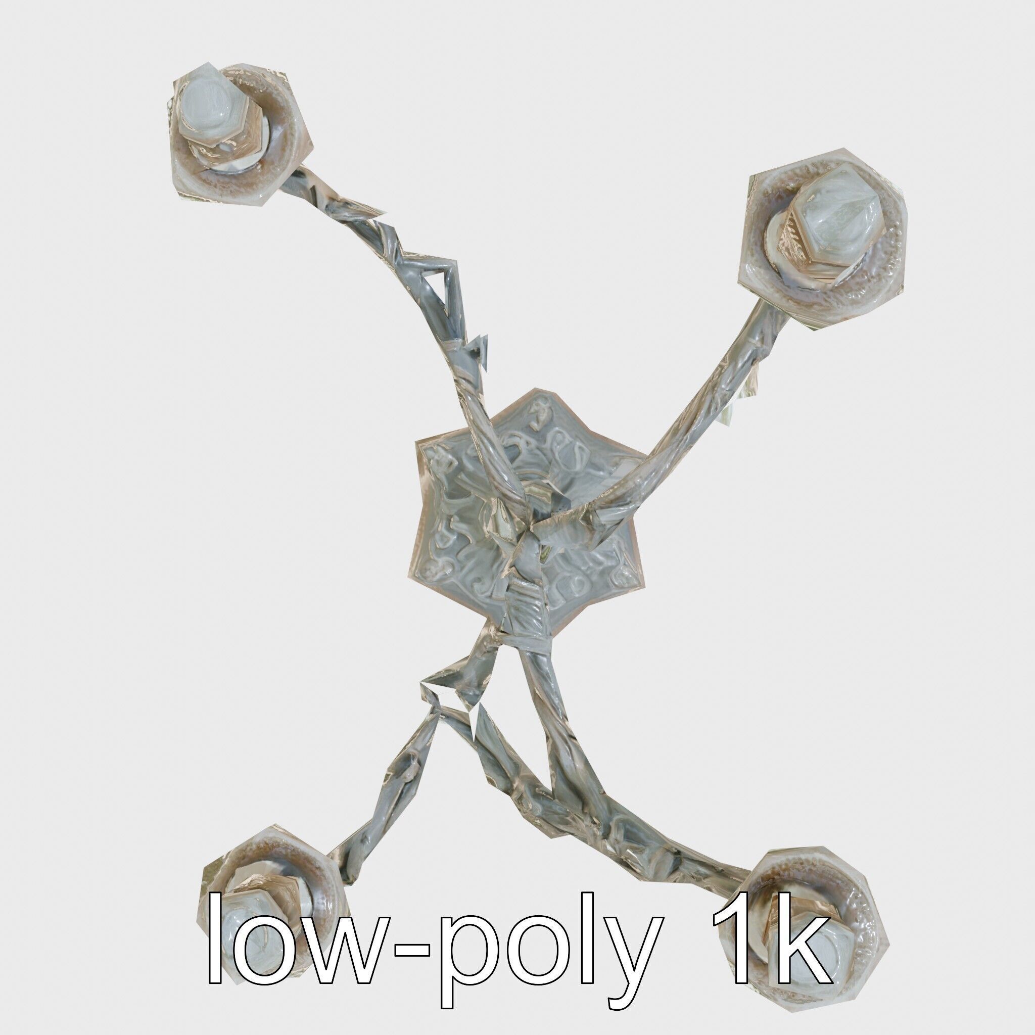 Mystical Candelabra with Twisted Arms model pack Low-poly 3D model_33