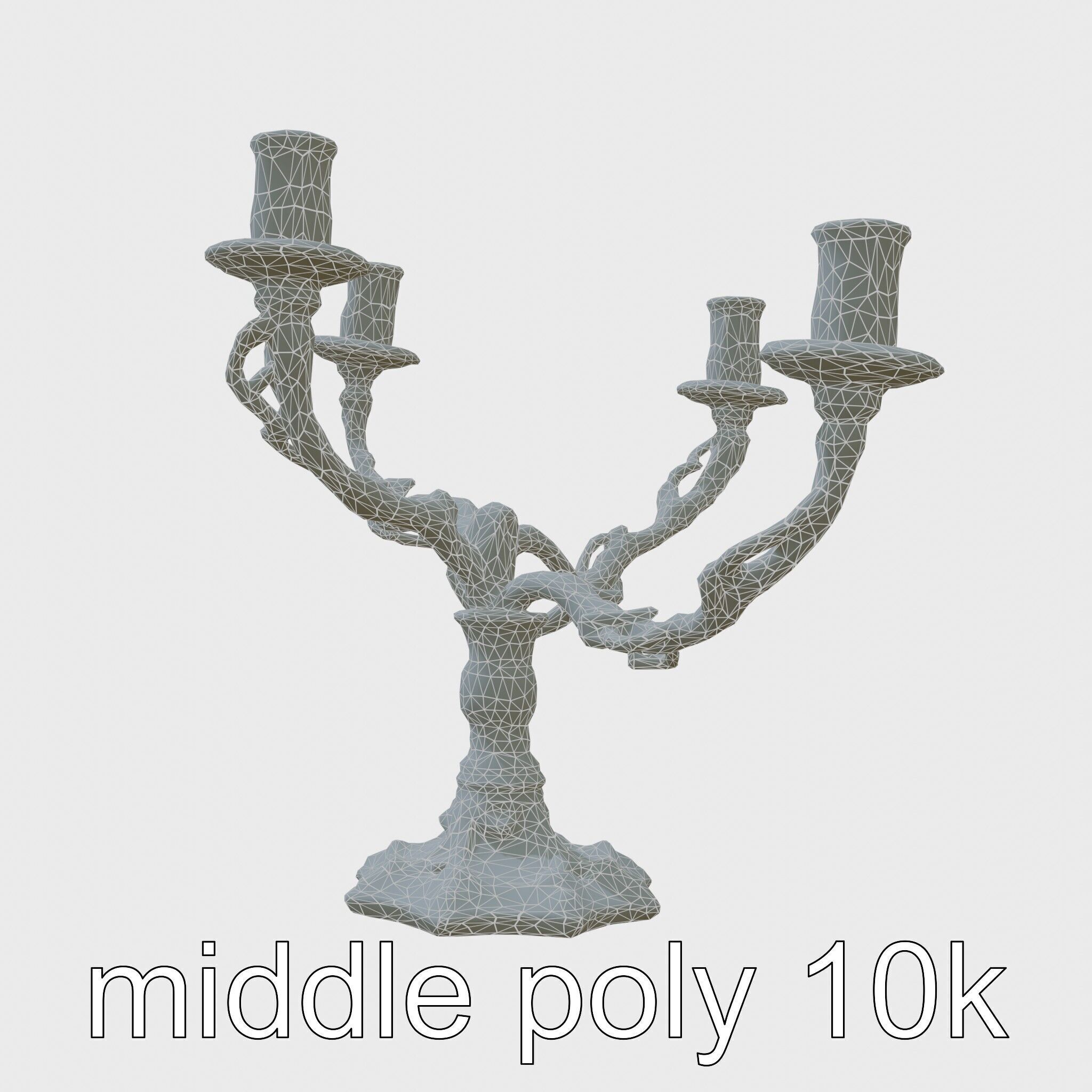 Mystical Candelabra with Twisted Arms model pack Low-poly 3D model_9