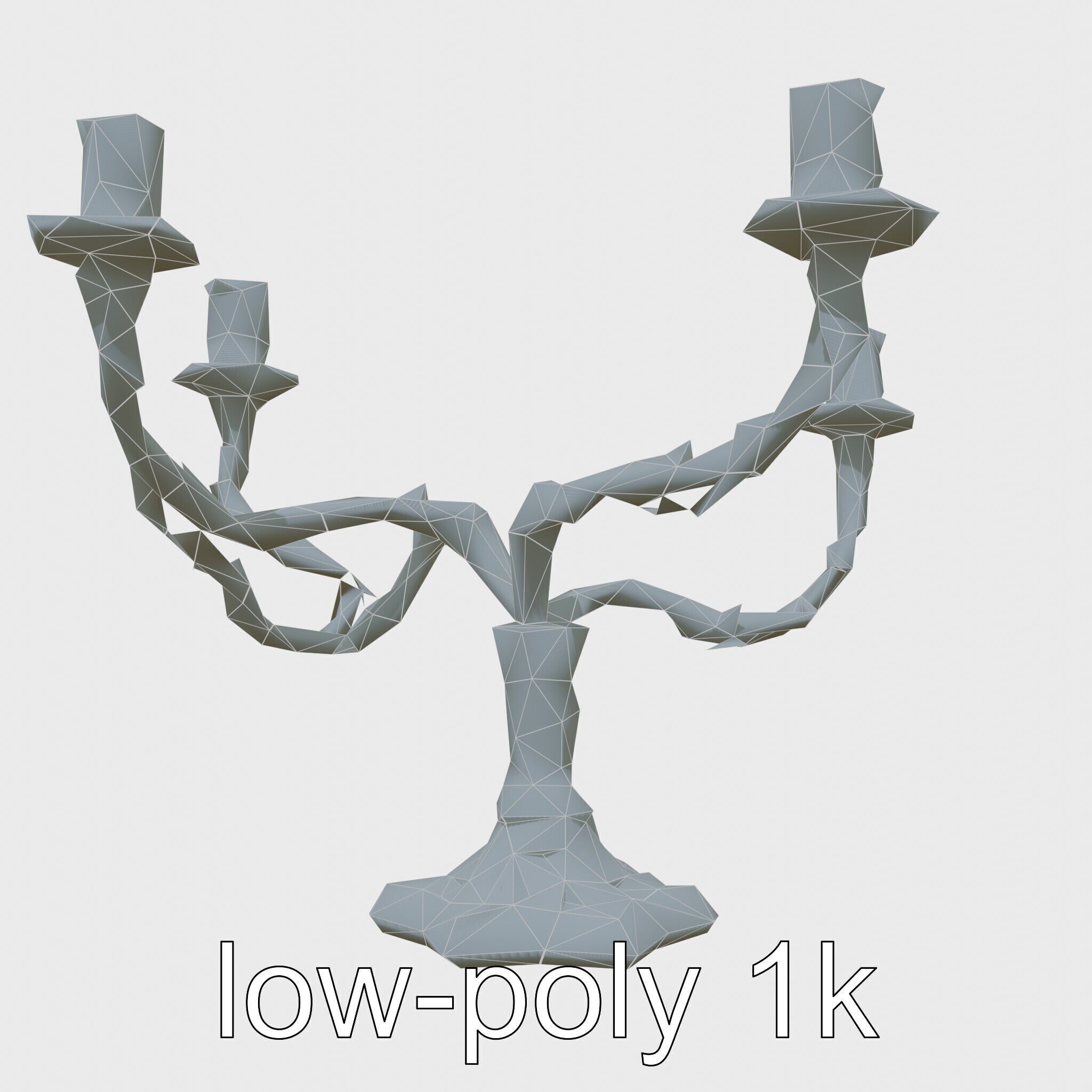 Mystical Candelabra with Twisted Arms model pack Low-poly 3D model_32