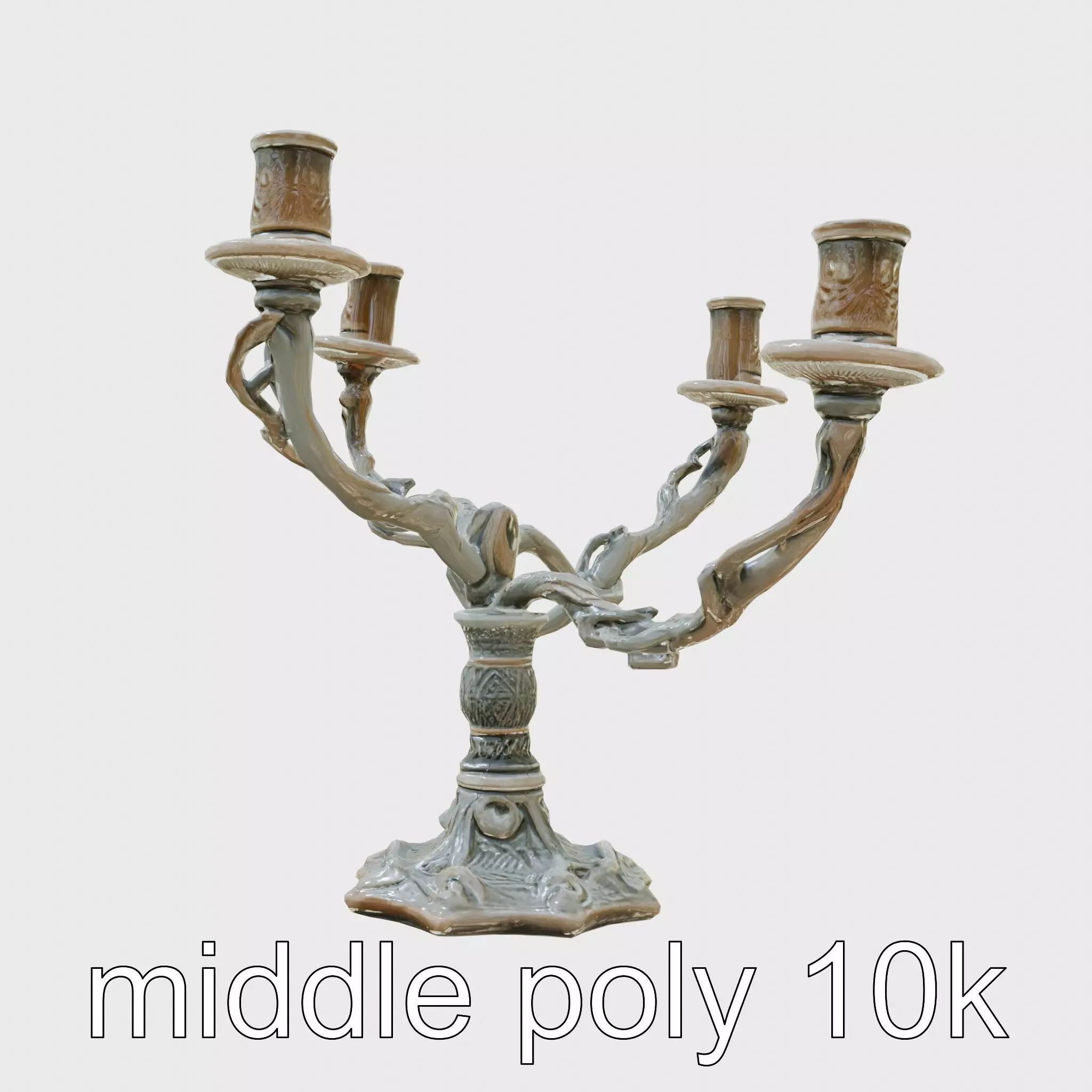 Mystical Candelabra with Twisted Arms model pack Low-poly 3D model_0