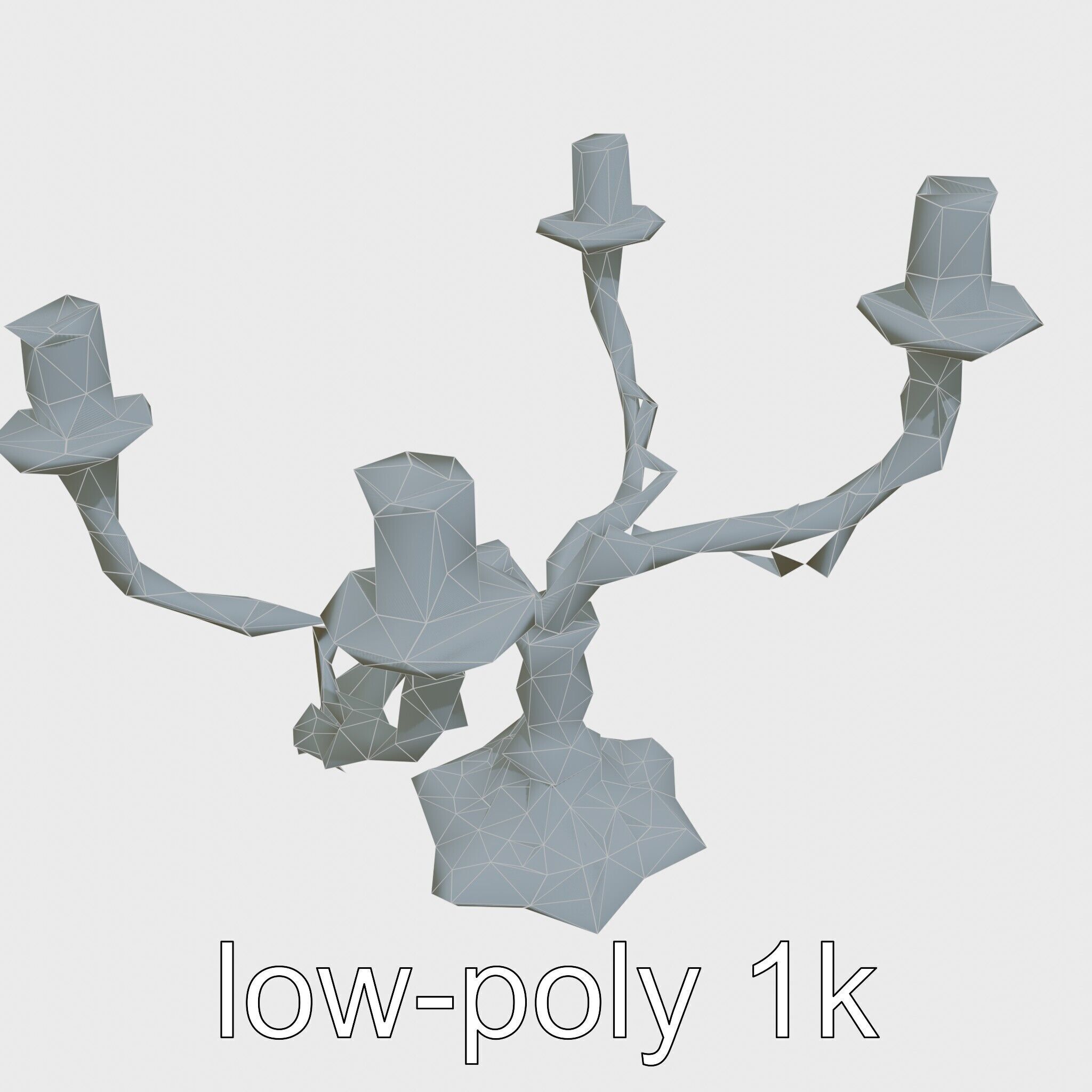 Mystical Candelabra with Twisted Arms model pack Low-poly 3D model_16