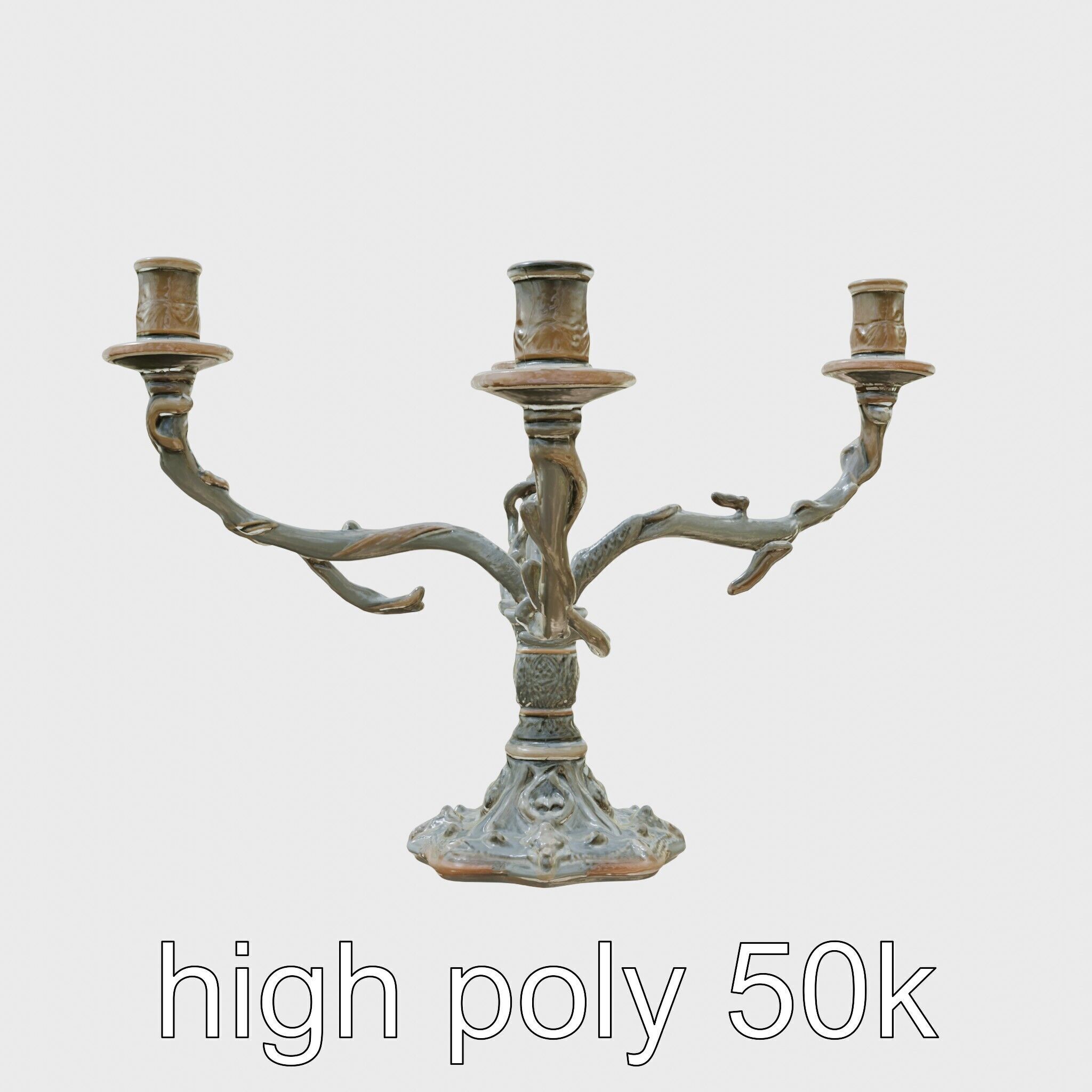 Mystical Candelabra with Twisted Arms model pack Low-poly 3D model_5