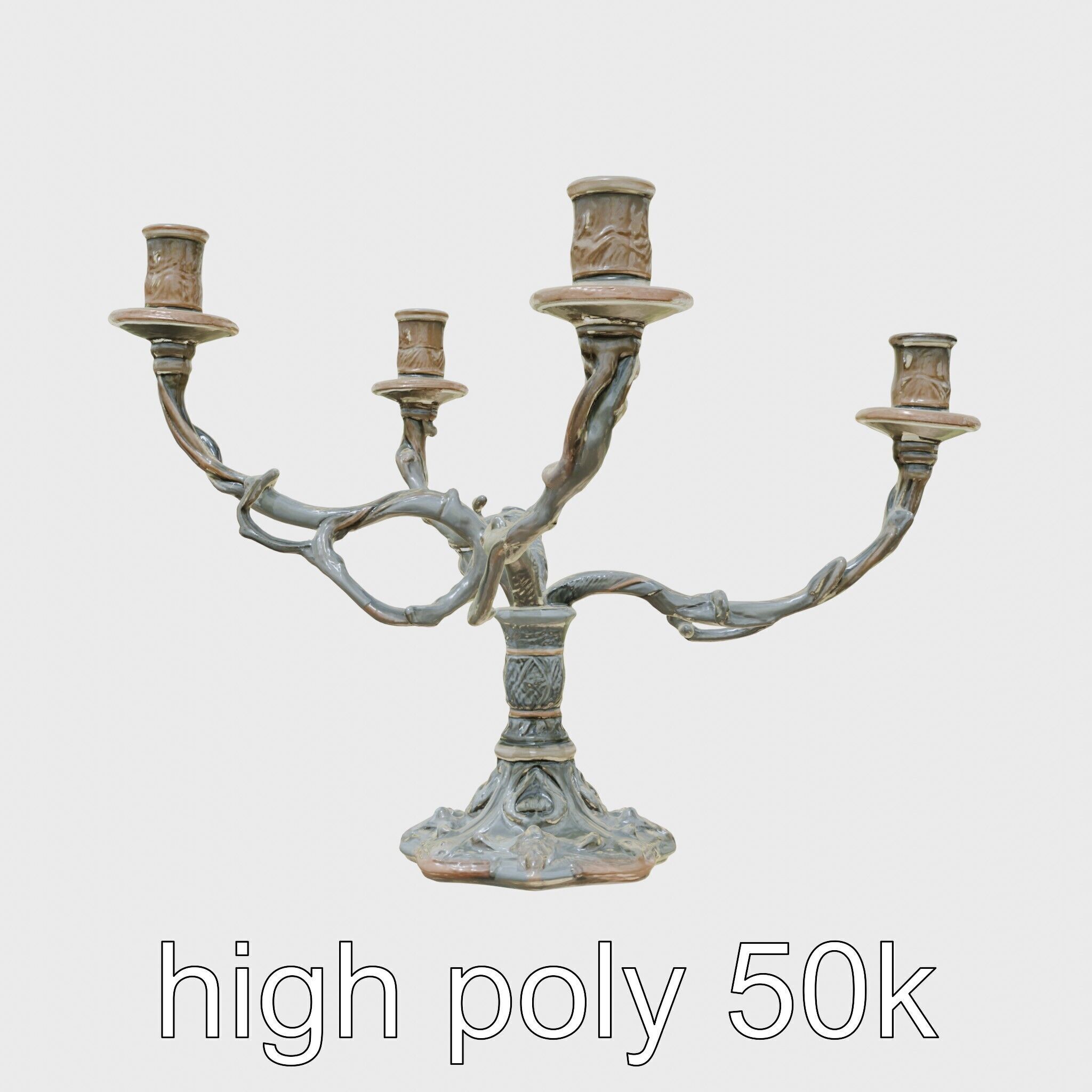 Mystical Candelabra with Twisted Arms model pack Low-poly 3D model_21