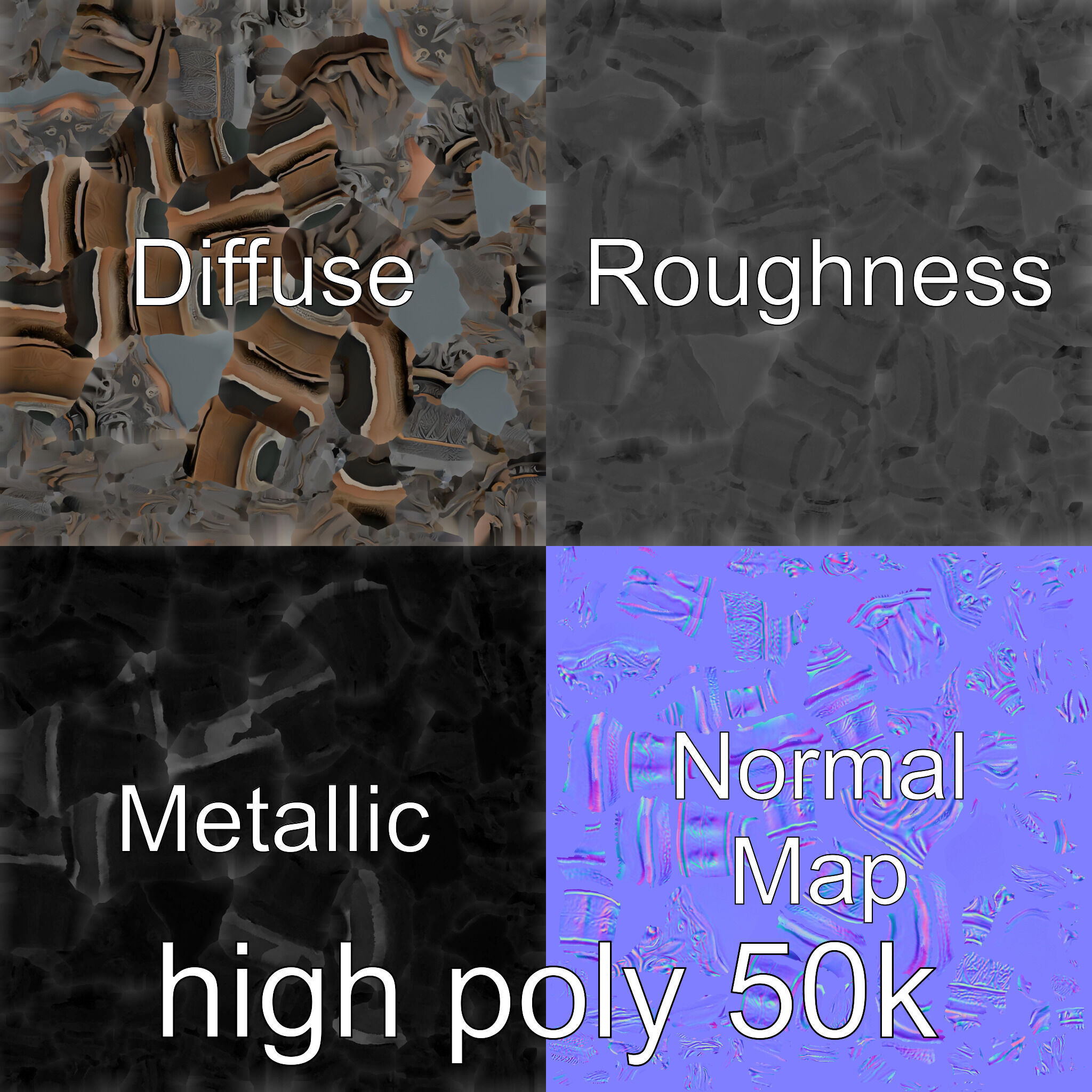 Mystical Candelabra with Twisted Arms model pack Low-poly 3D model_27