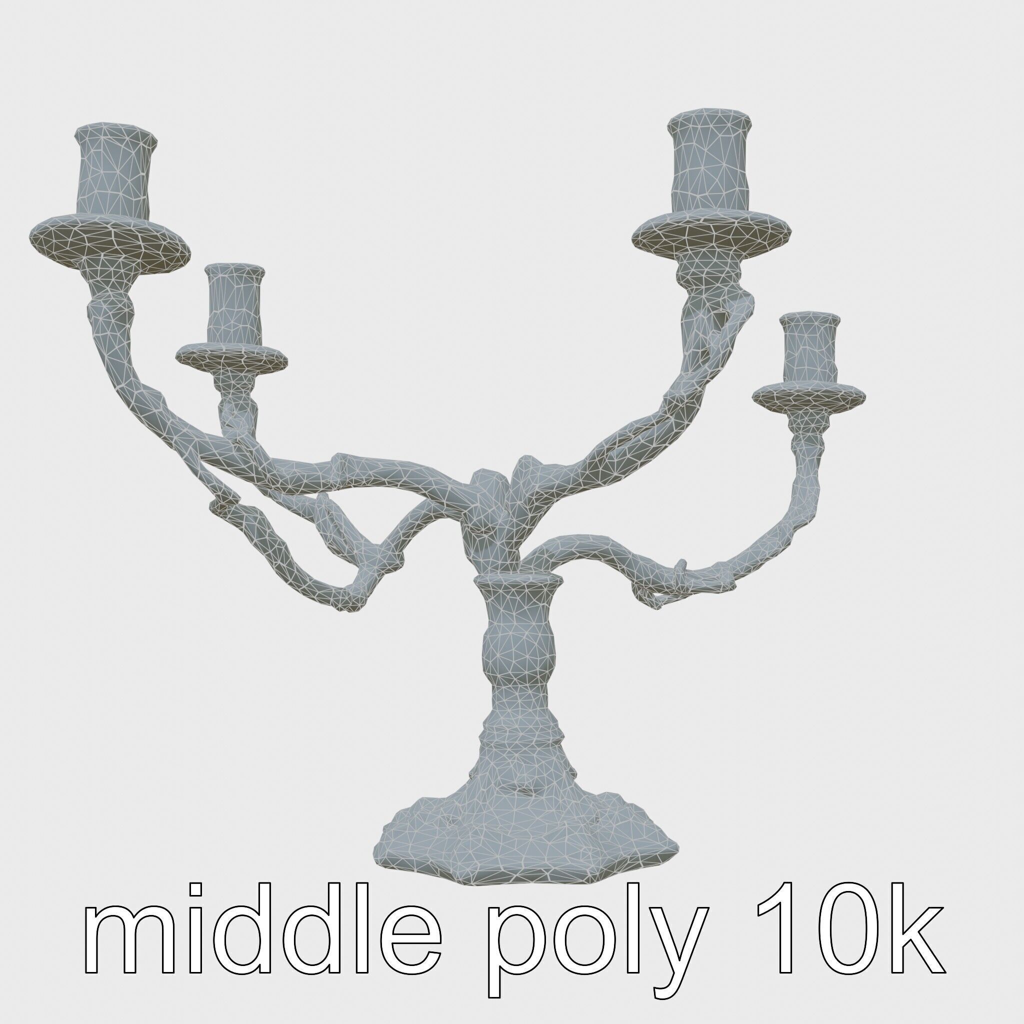 Mystical Candelabra with Twisted Arms model pack Low-poly 3D model_18