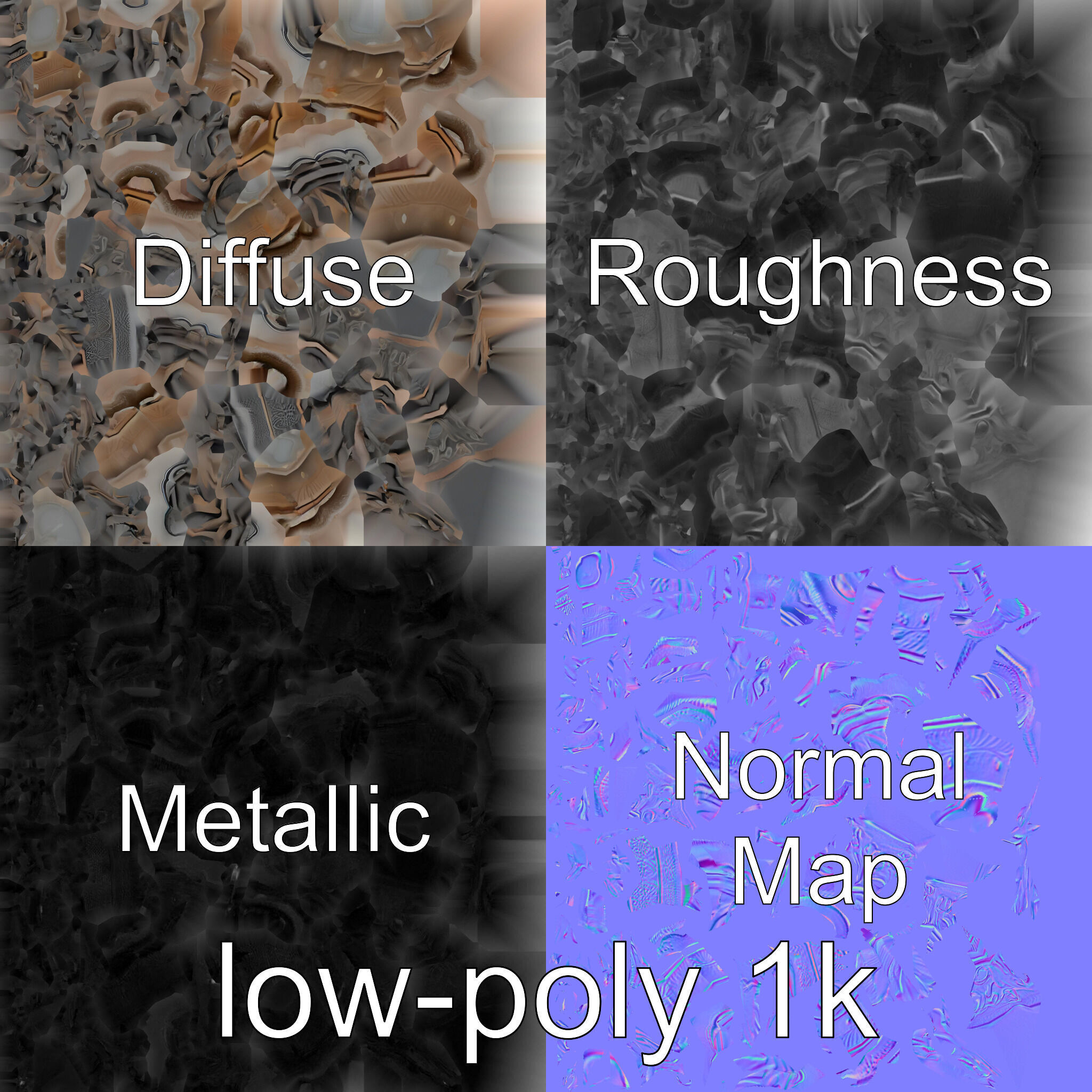 Mystical Candelabra with Twisted Arms model pack Low-poly 3D model_4