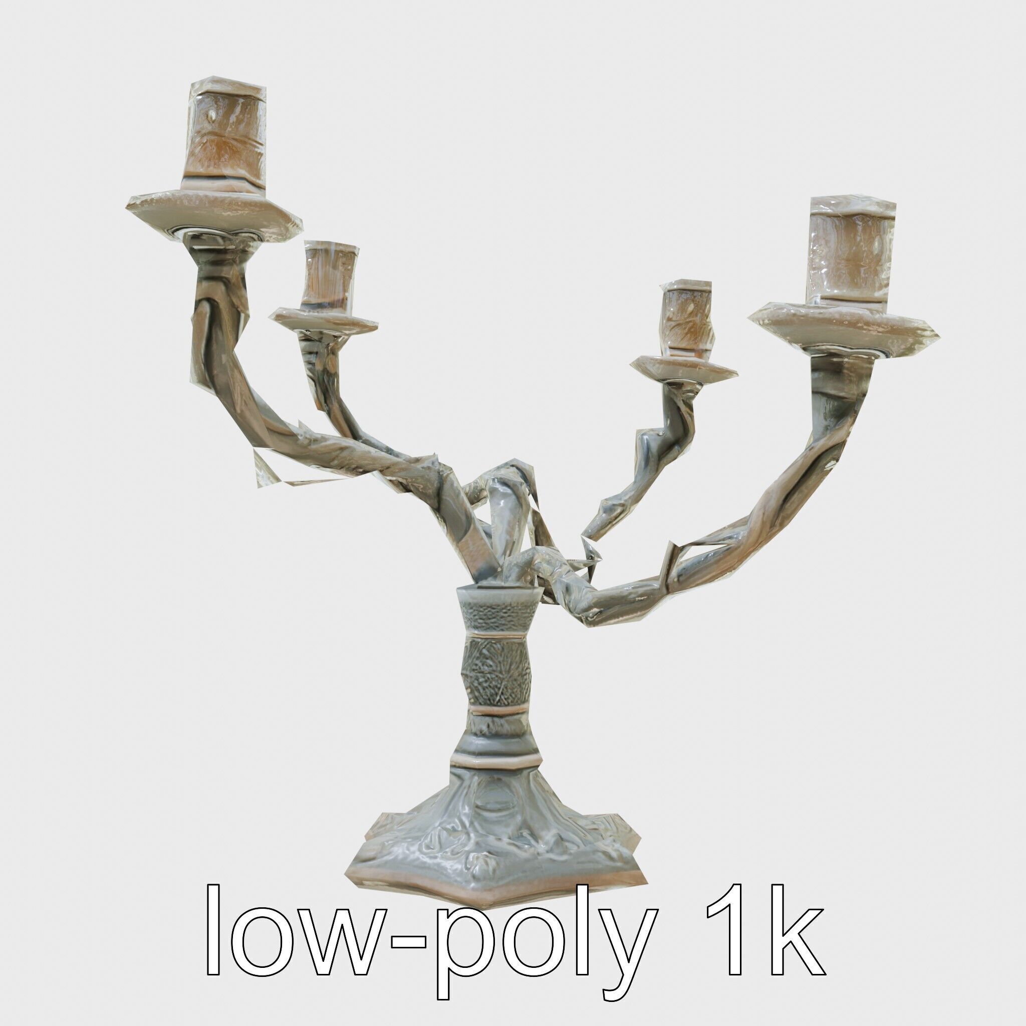 Mystical Candelabra with Twisted Arms model pack Low-poly 3D model_7