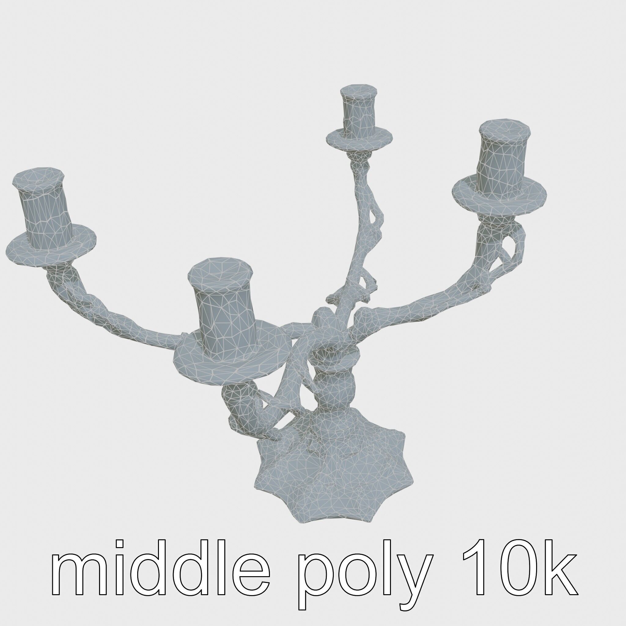 Mystical Candelabra with Twisted Arms model pack Low-poly 3D model_13