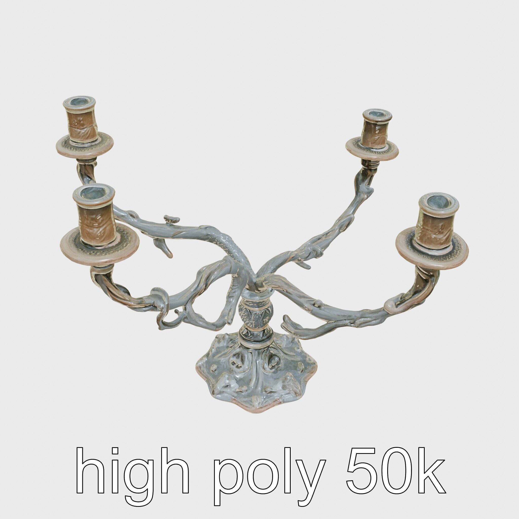 Mystical Candelabra with Twisted Arms model pack Low-poly 3D model_11
