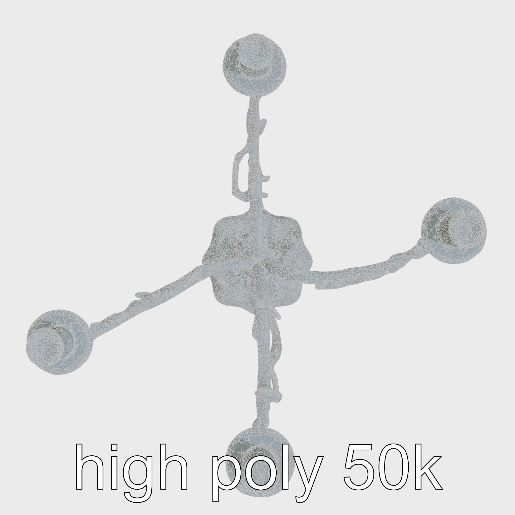 Mystical Candelabra with Twisted Arms model pack Low-poly 3D model_29