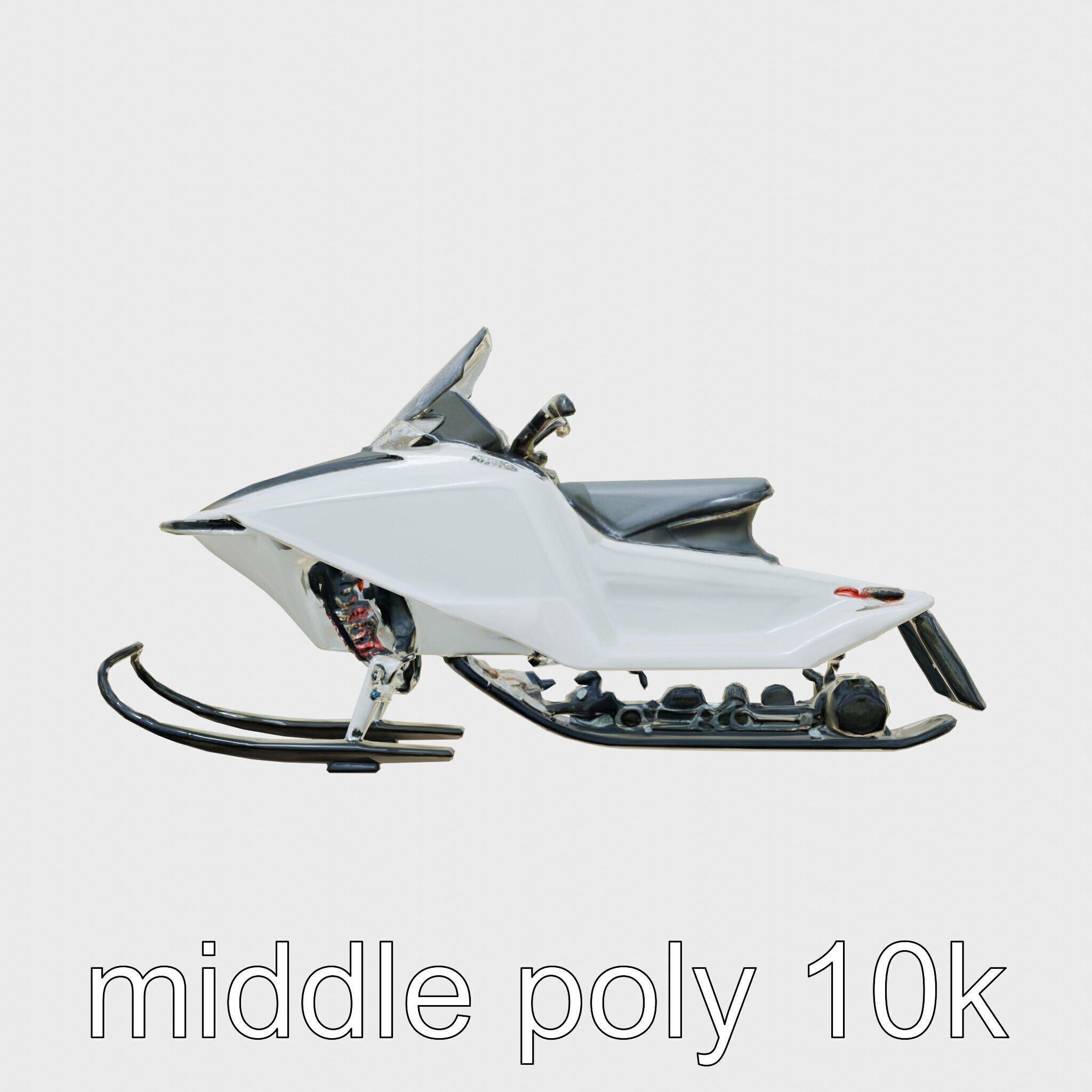 Futuristic Snow Sled model pack featuring Aerodynamic Frame a... Low-poly 3D model_19