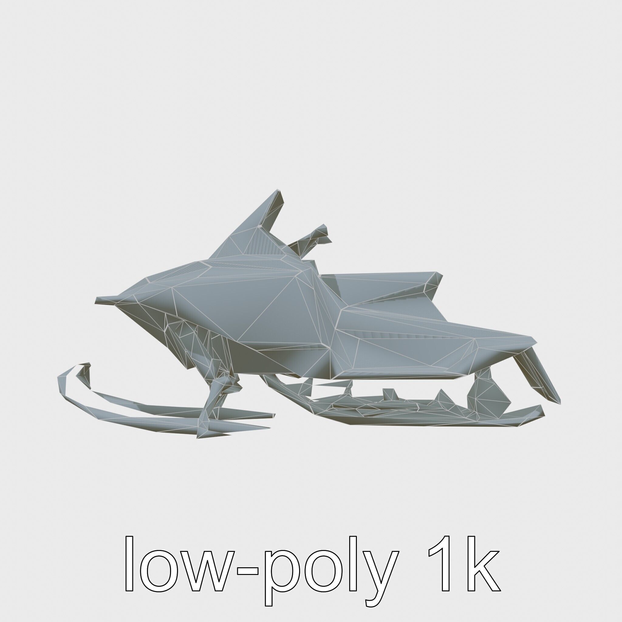 Futuristic Snow Sled model pack featuring Aerodynamic Frame a... Low-poly 3D model_20