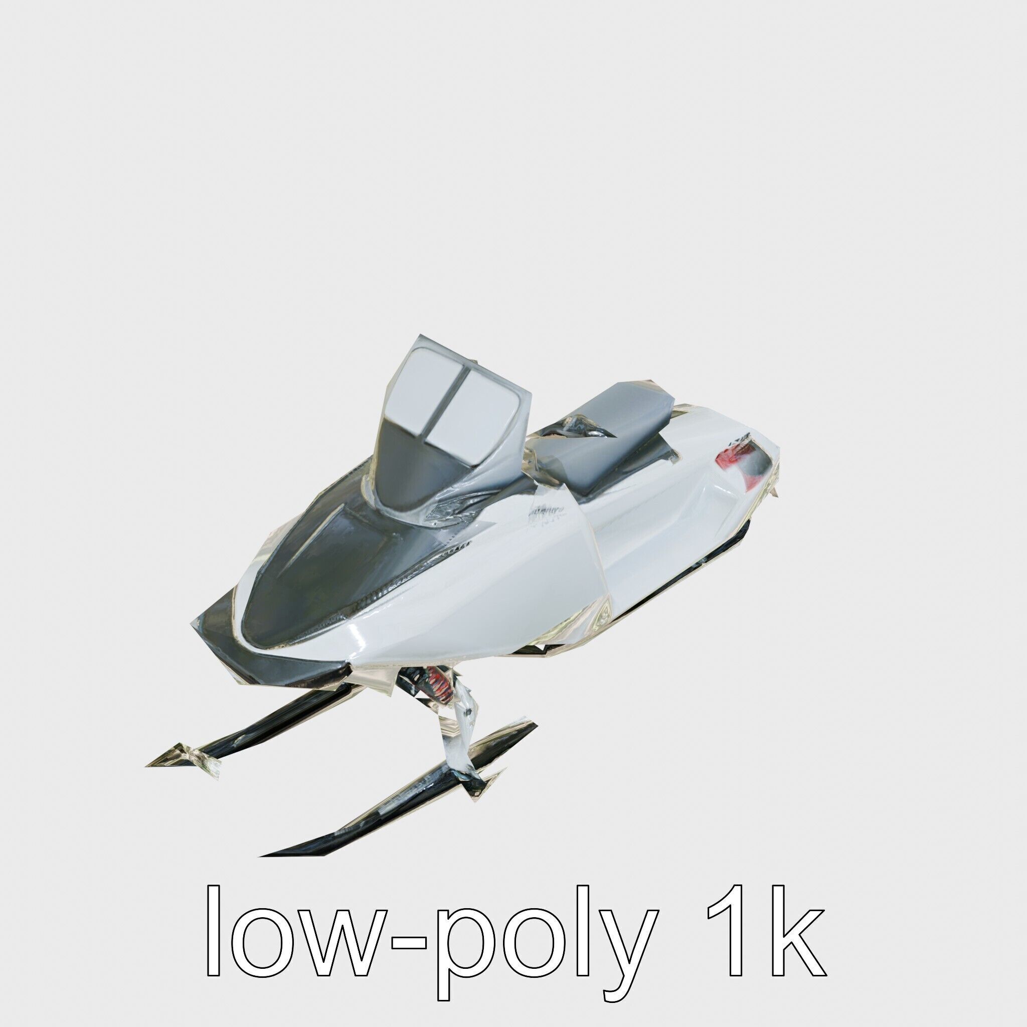 Futuristic Snow Sled model pack featuring Aerodynamic Frame a... Low-poly 3D model_31