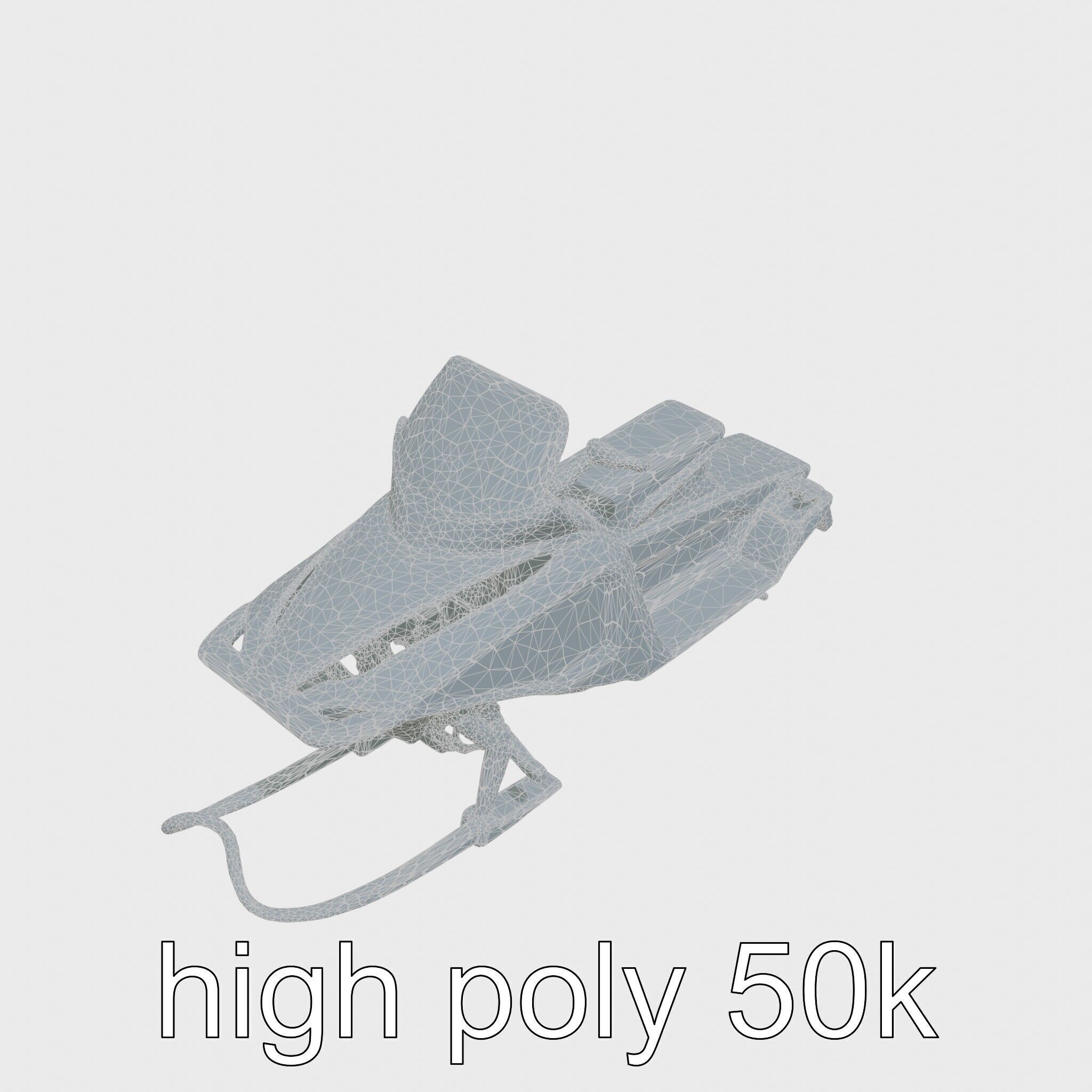 Futuristic Snow Sled model pack featuring Aerodynamic Frame a... Low-poly 3D model_24