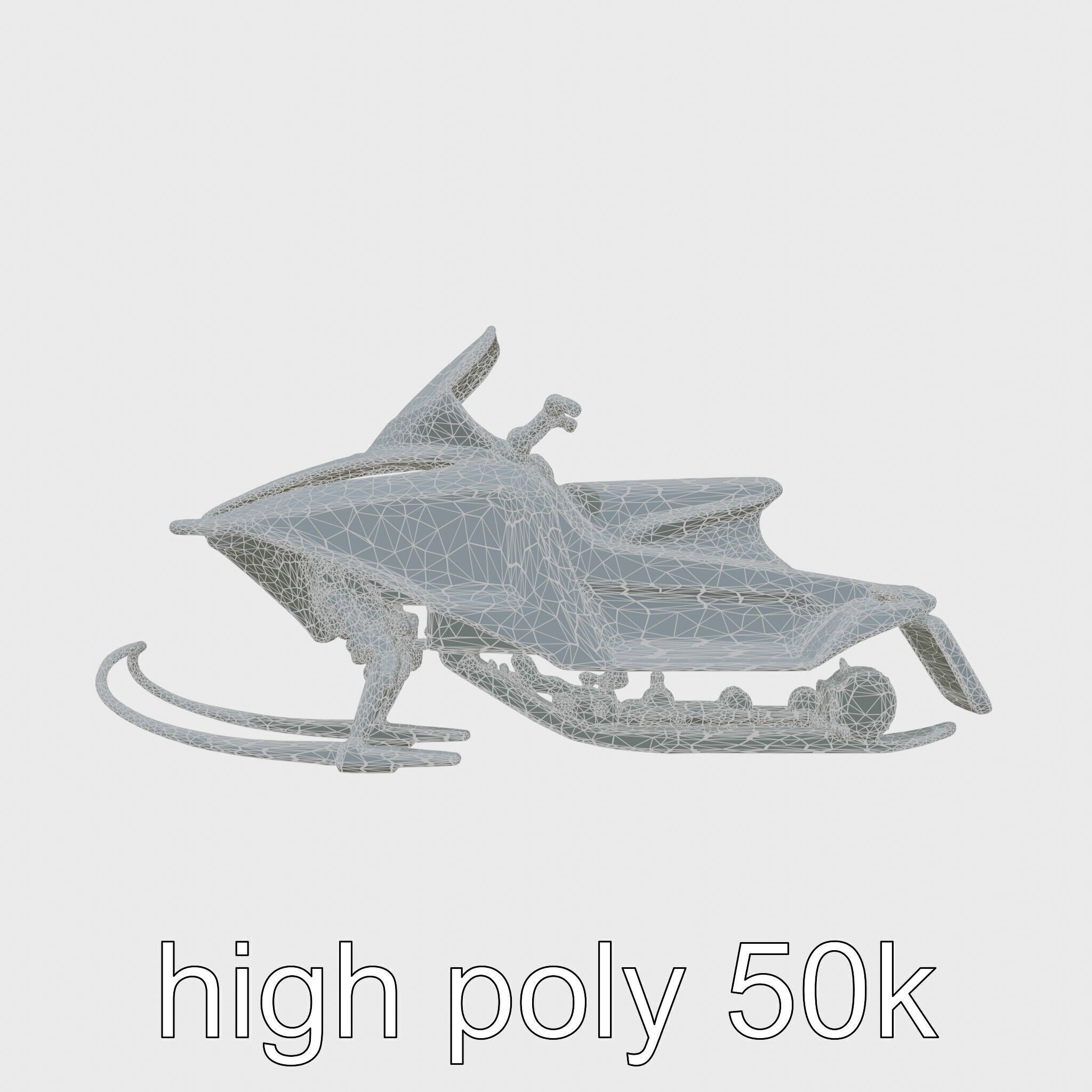 Futuristic Snow Sled model pack featuring Aerodynamic Frame a... Low-poly 3D model_26
