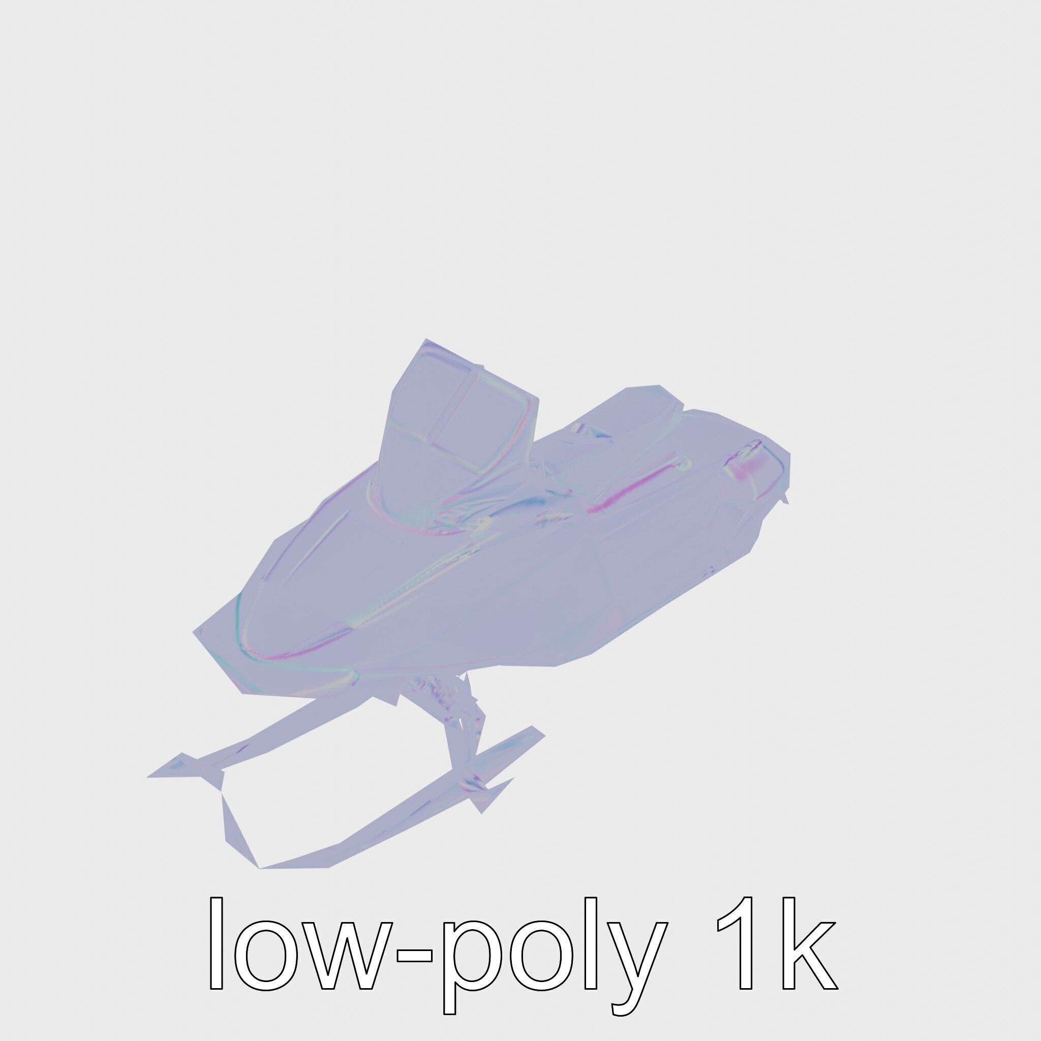 Futuristic Snow Sled model pack featuring Aerodynamic Frame a... Low-poly 3D model_27