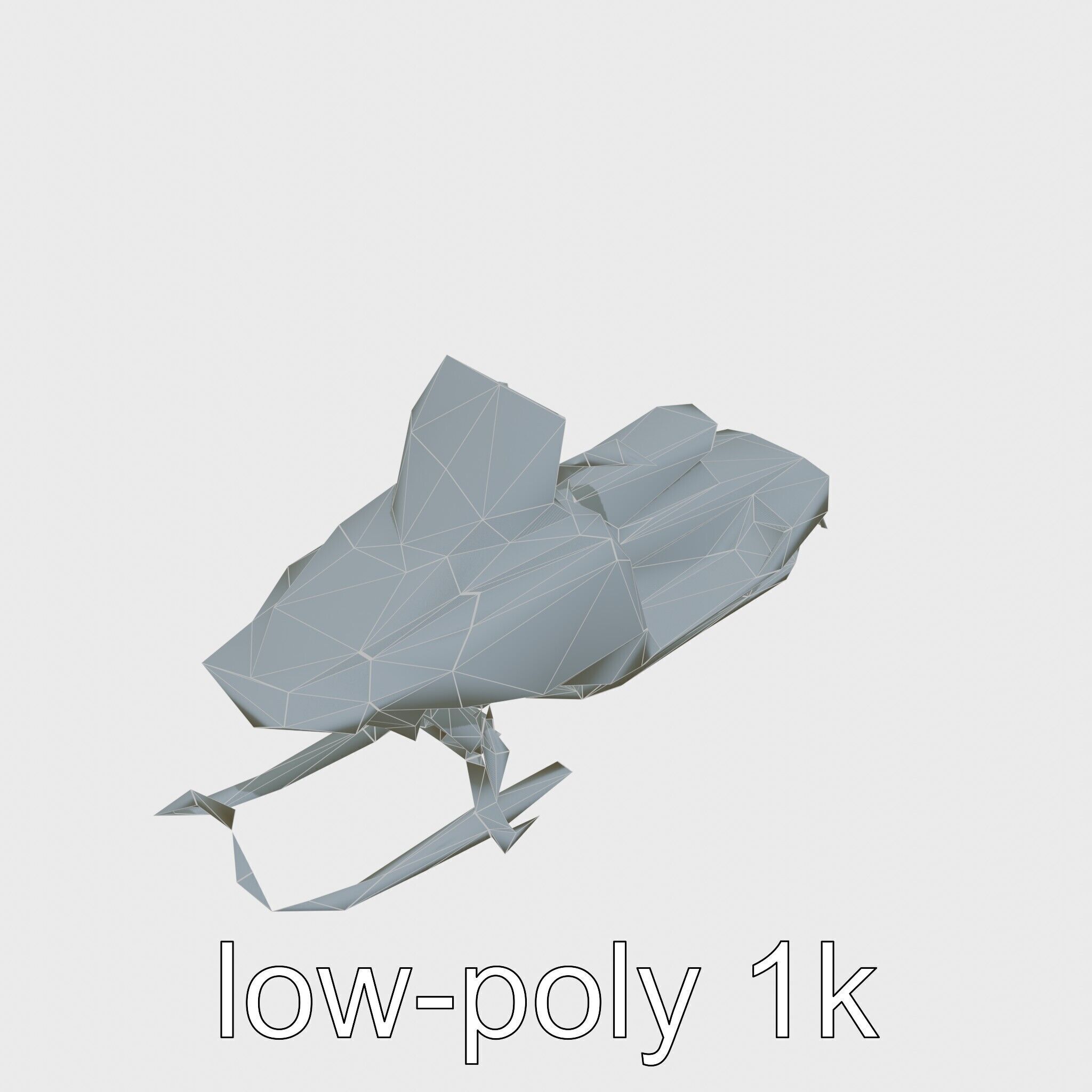 Futuristic Snow Sled model pack featuring Aerodynamic Frame a... Low-poly 3D model_15