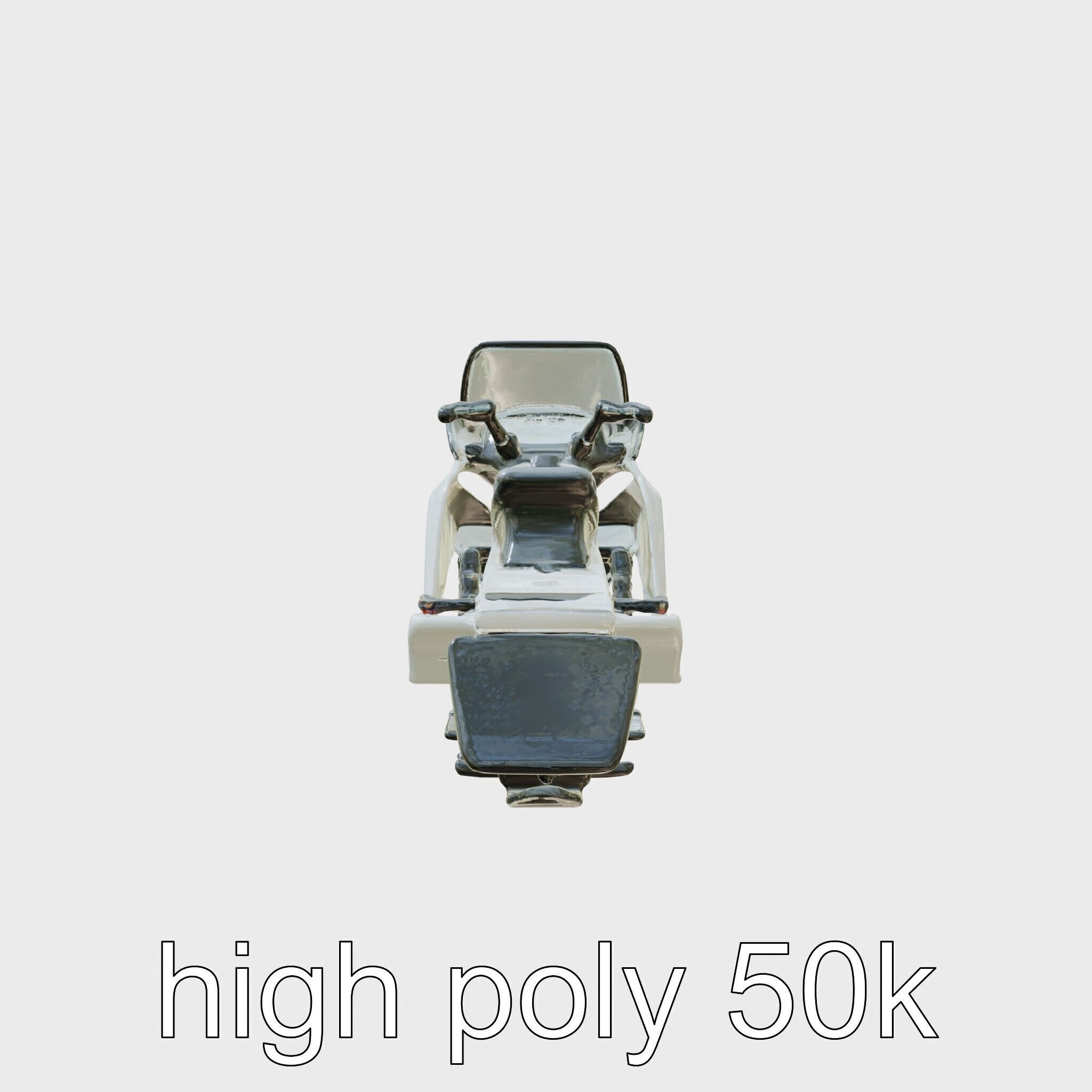 Futuristic Snow Sled model pack featuring Aerodynamic Frame a... Low-poly 3D model_5