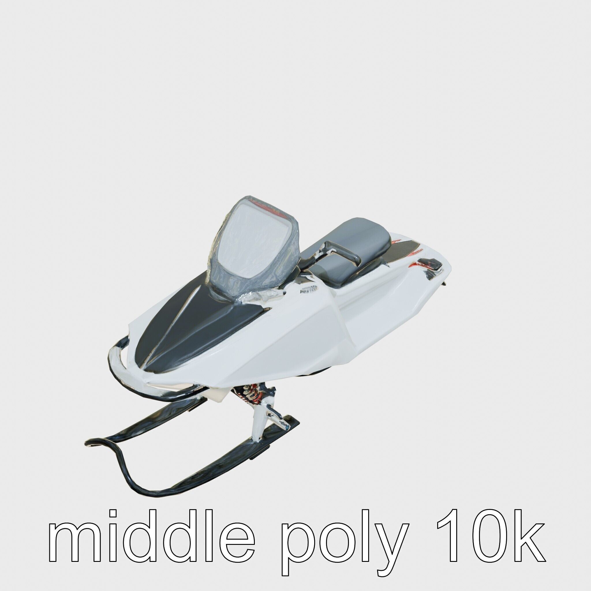 Futuristic Snow Sled model pack featuring Aerodynamic Frame a... Low-poly 3D model_12