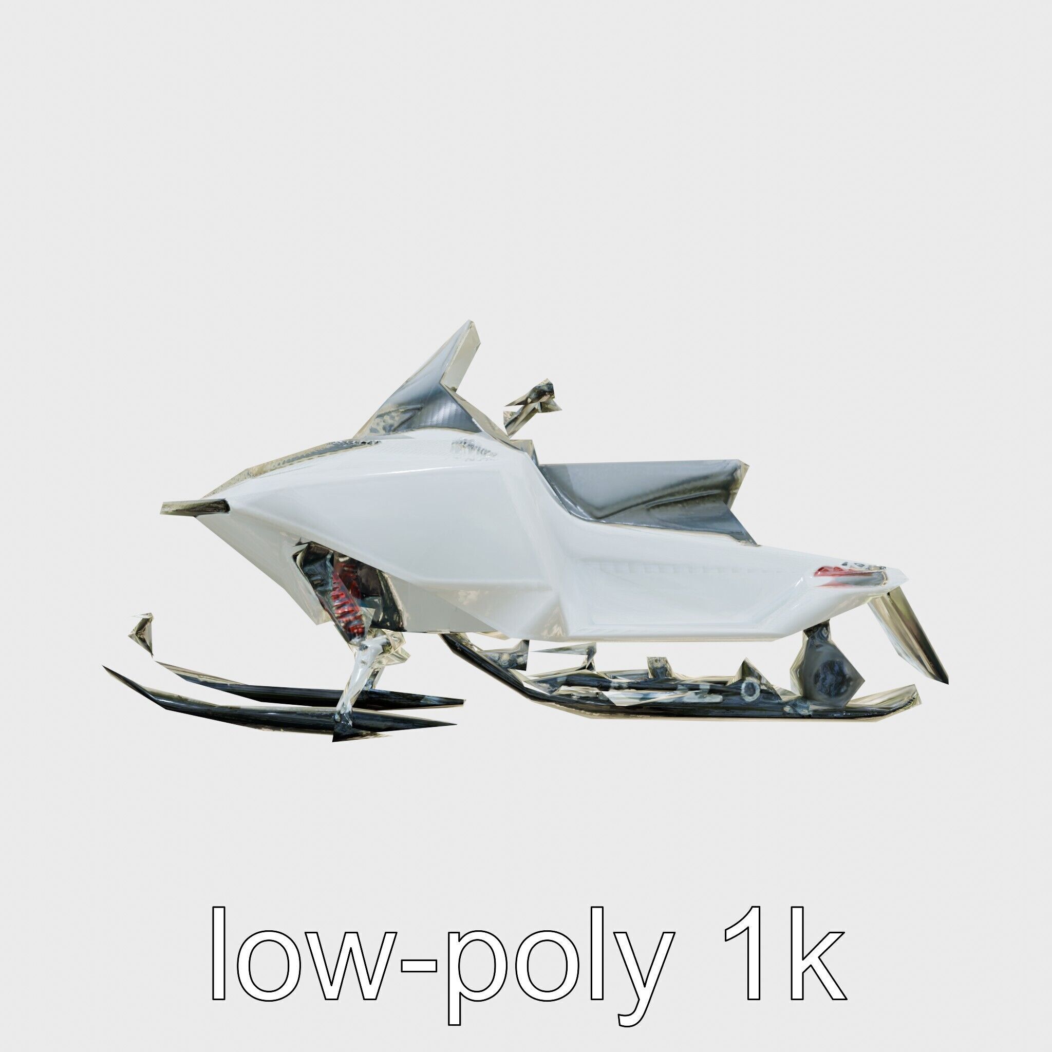 Futuristic Snow Sled model pack featuring Aerodynamic Frame a... Low-poly 3D model_14