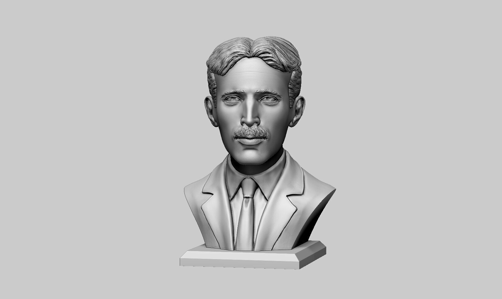 Nikola Tesla bust sculpture  a323 3D print model_6